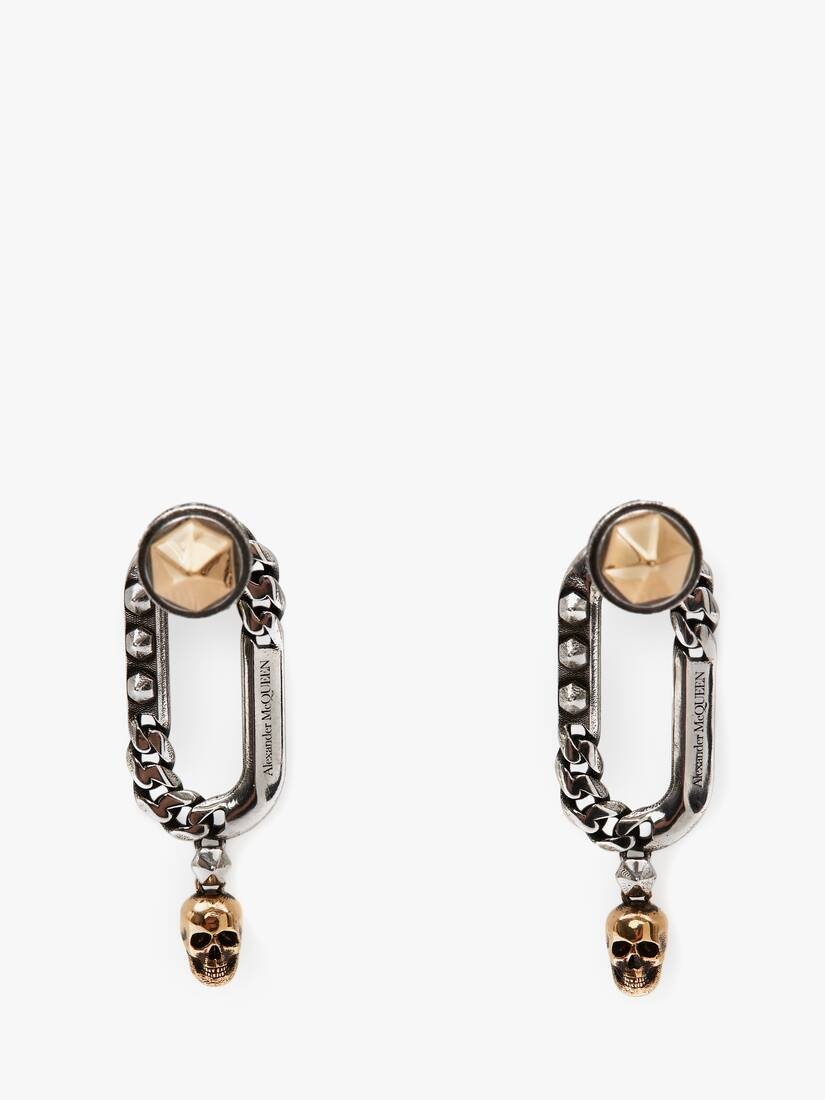 Safety Pin And Stud Earrings in Gold/silver - 1