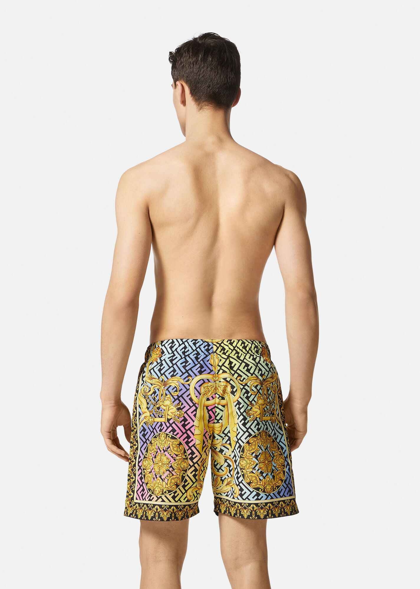 Fendace Gold Baroque Boardshorts - 3