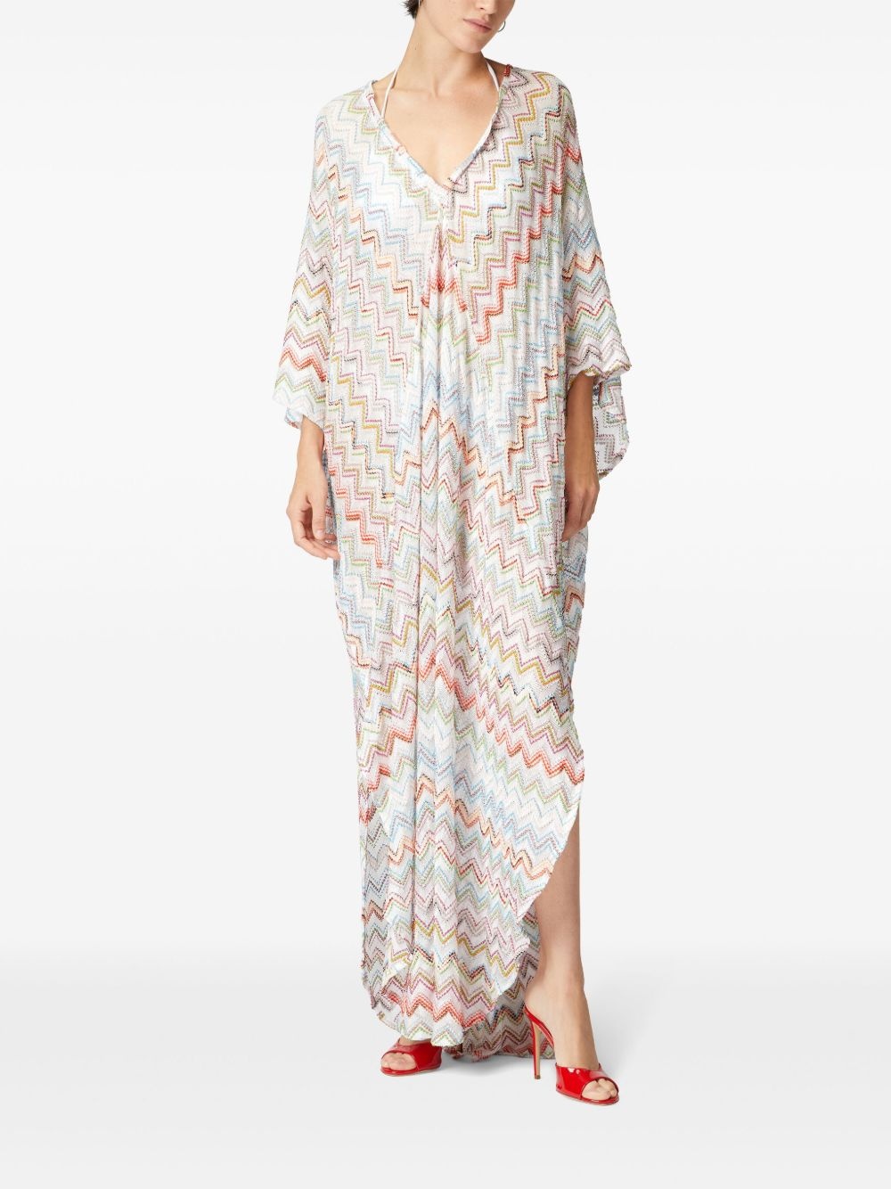 zigzag-woven maxi dress - 3