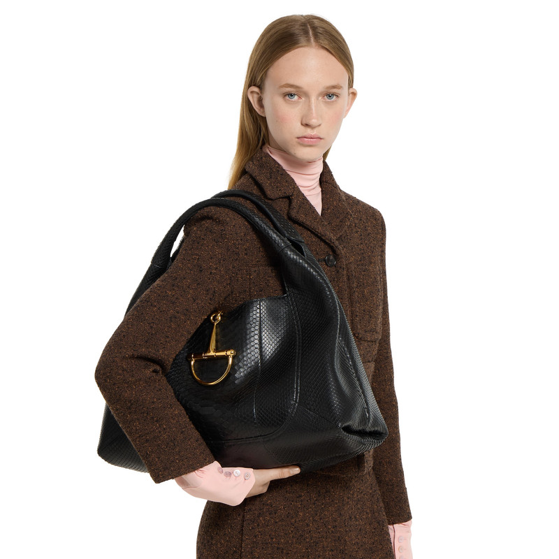 Gucci Softbit python maxi shoulder bag 3