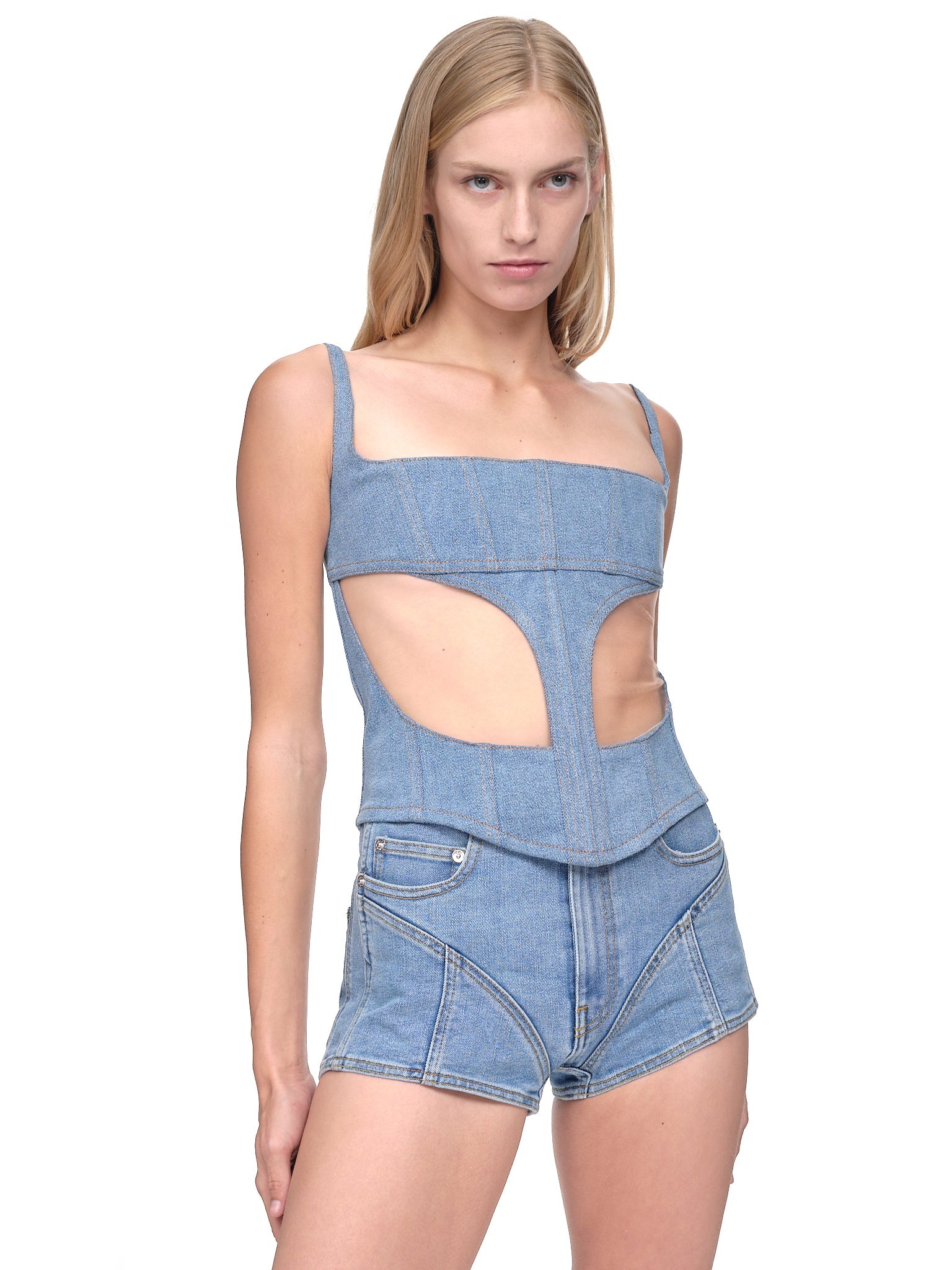 Illusion Denim Corset - 4