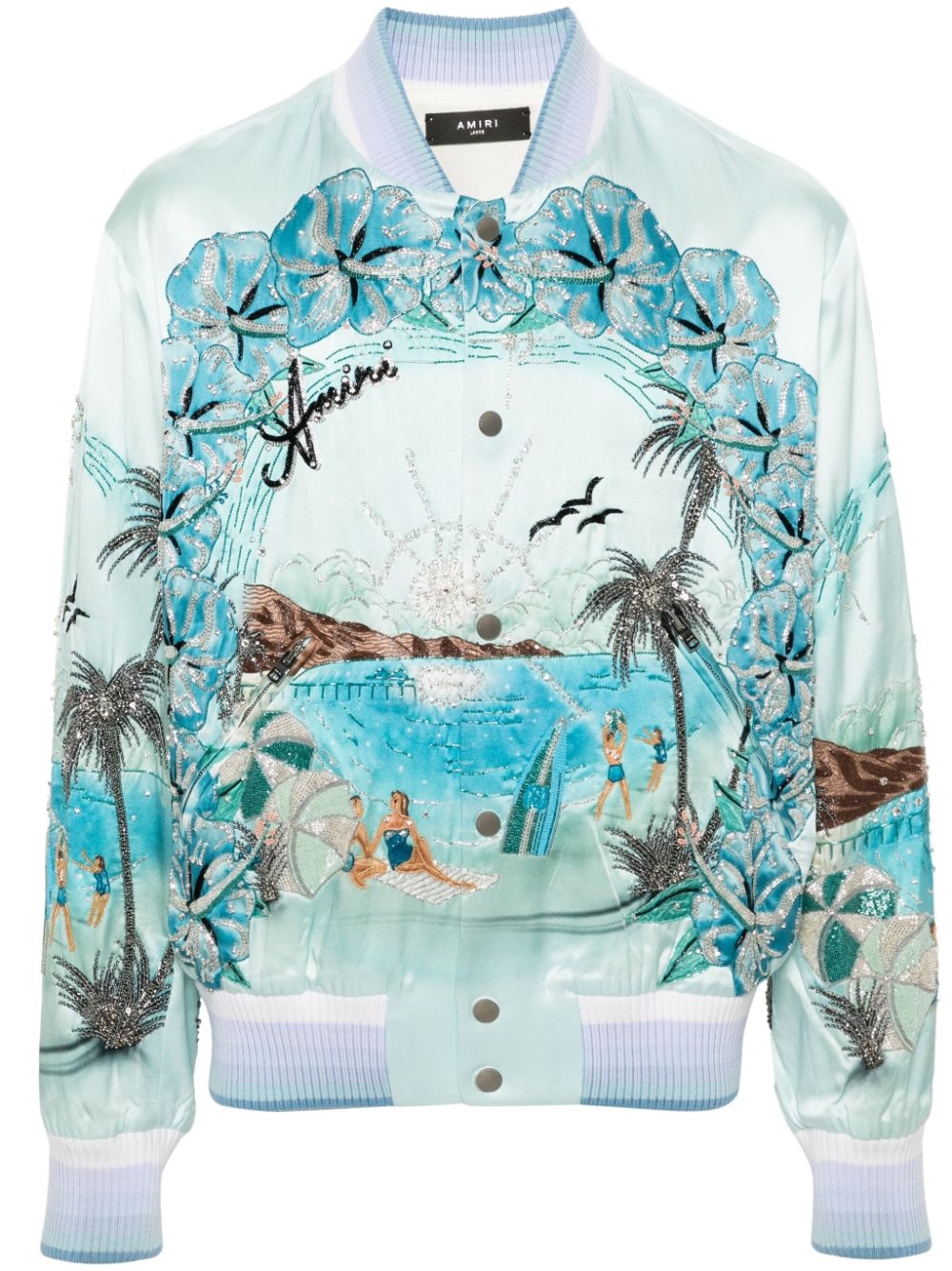 Paradise beaded bomber jacket - 1