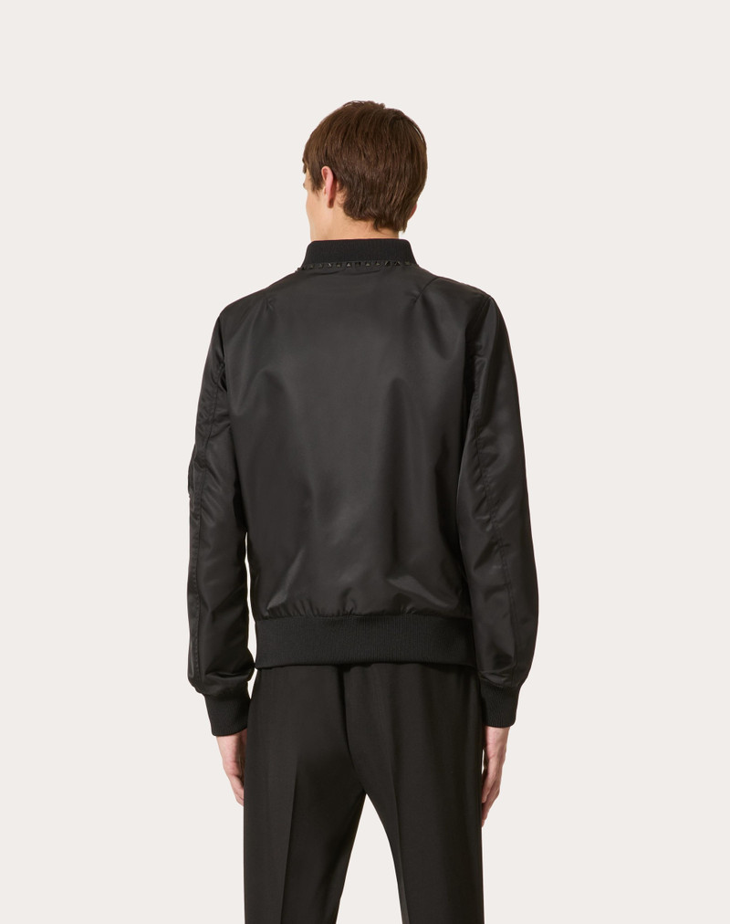 NYLON BOMBER JACKET WITH BLACK UNTITLED STUDS ON THE NECKLINE 4
