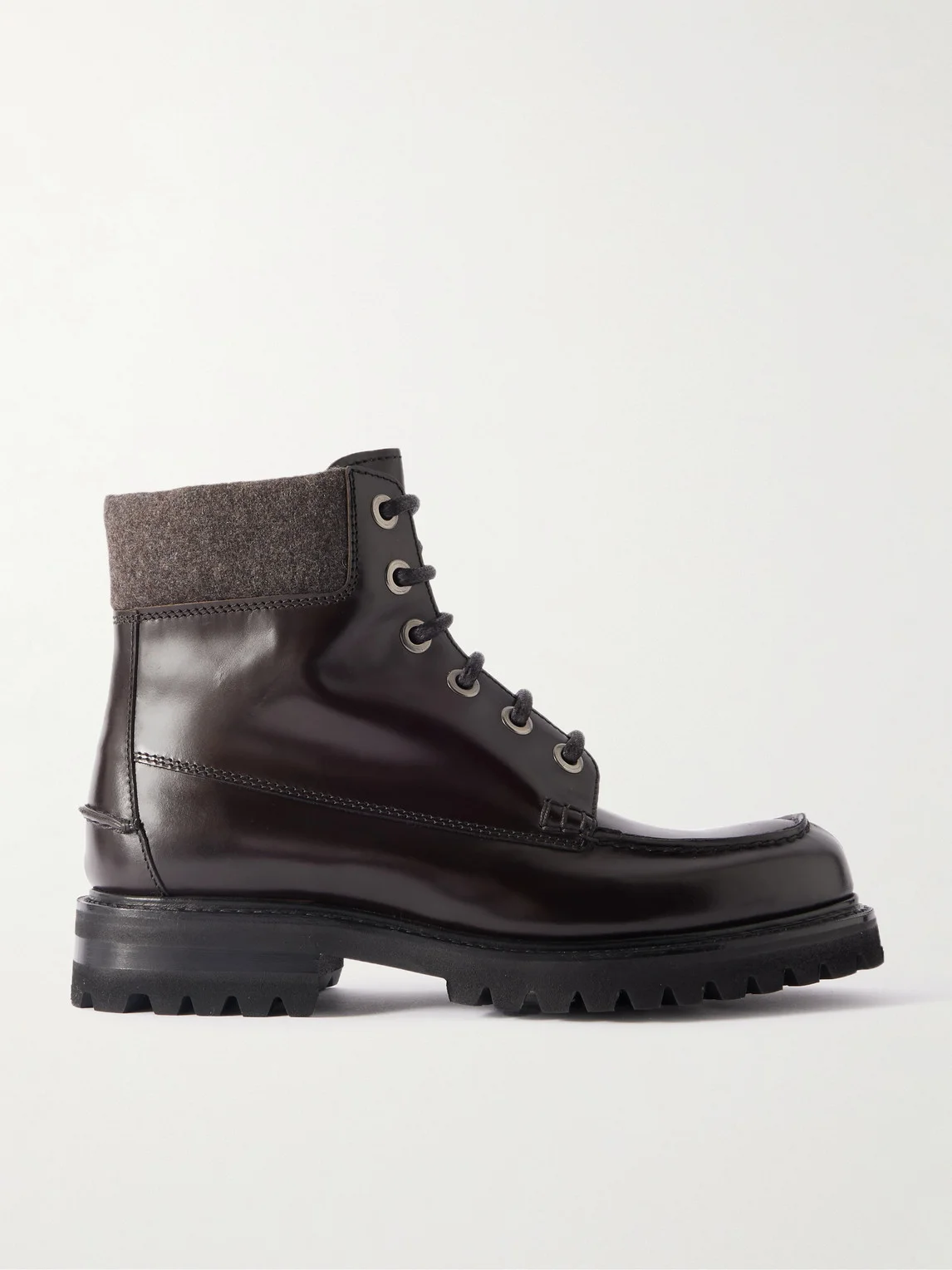 Padstow Glossed-Leather Boots - 1