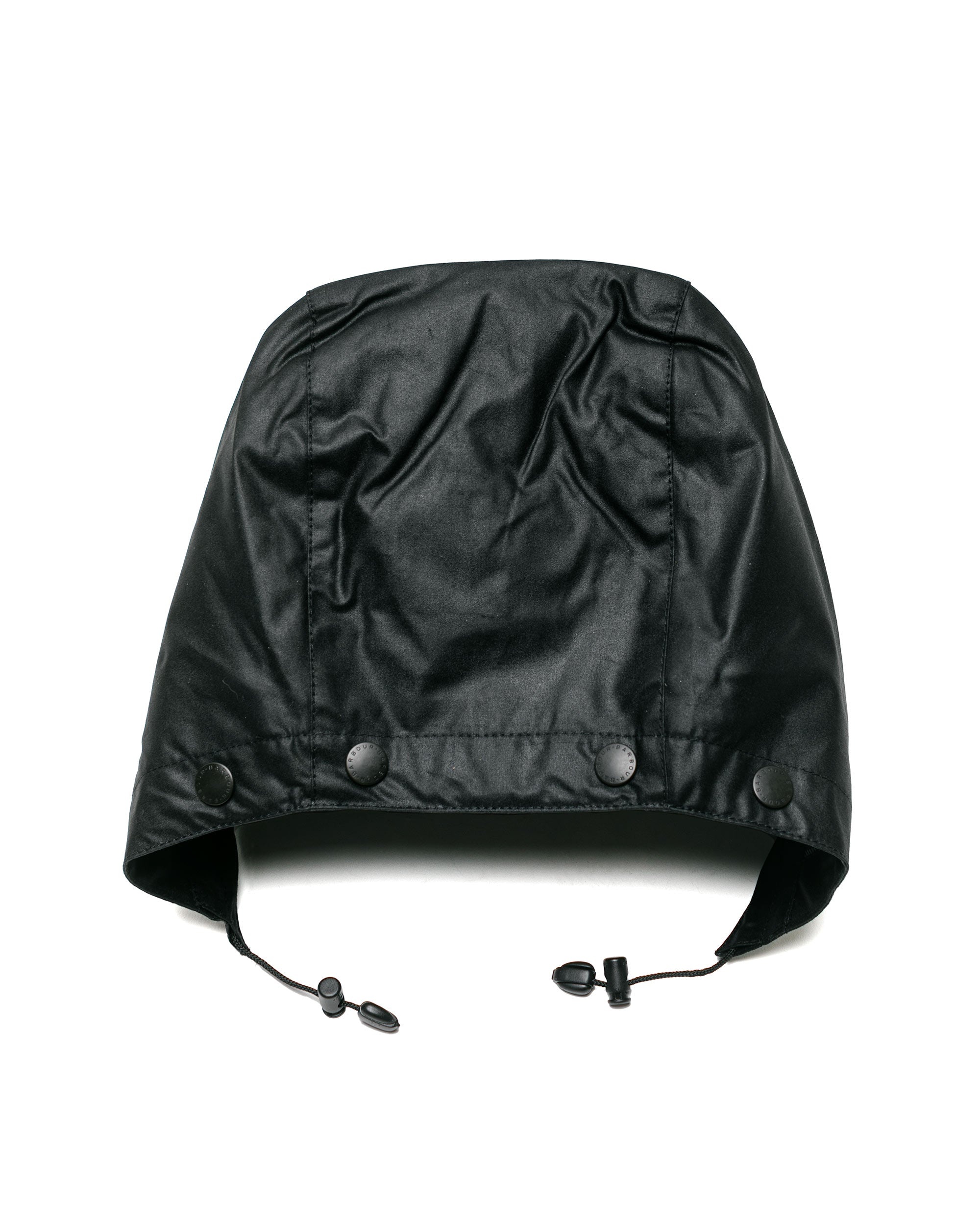 Waxed Cotton Hood Black - 2