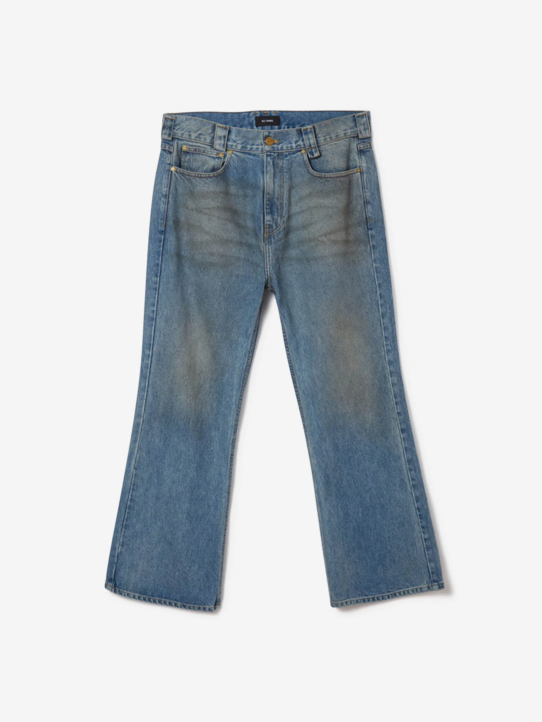 FLARED COTTON JEANS - 1