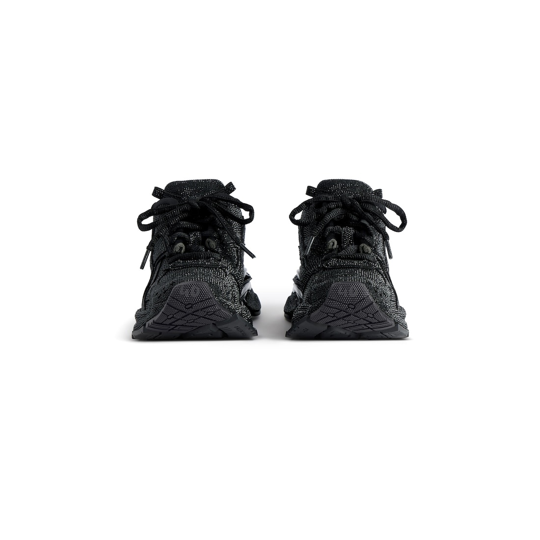 Men's Runner Sneaker With Rhinestones in Black - 3