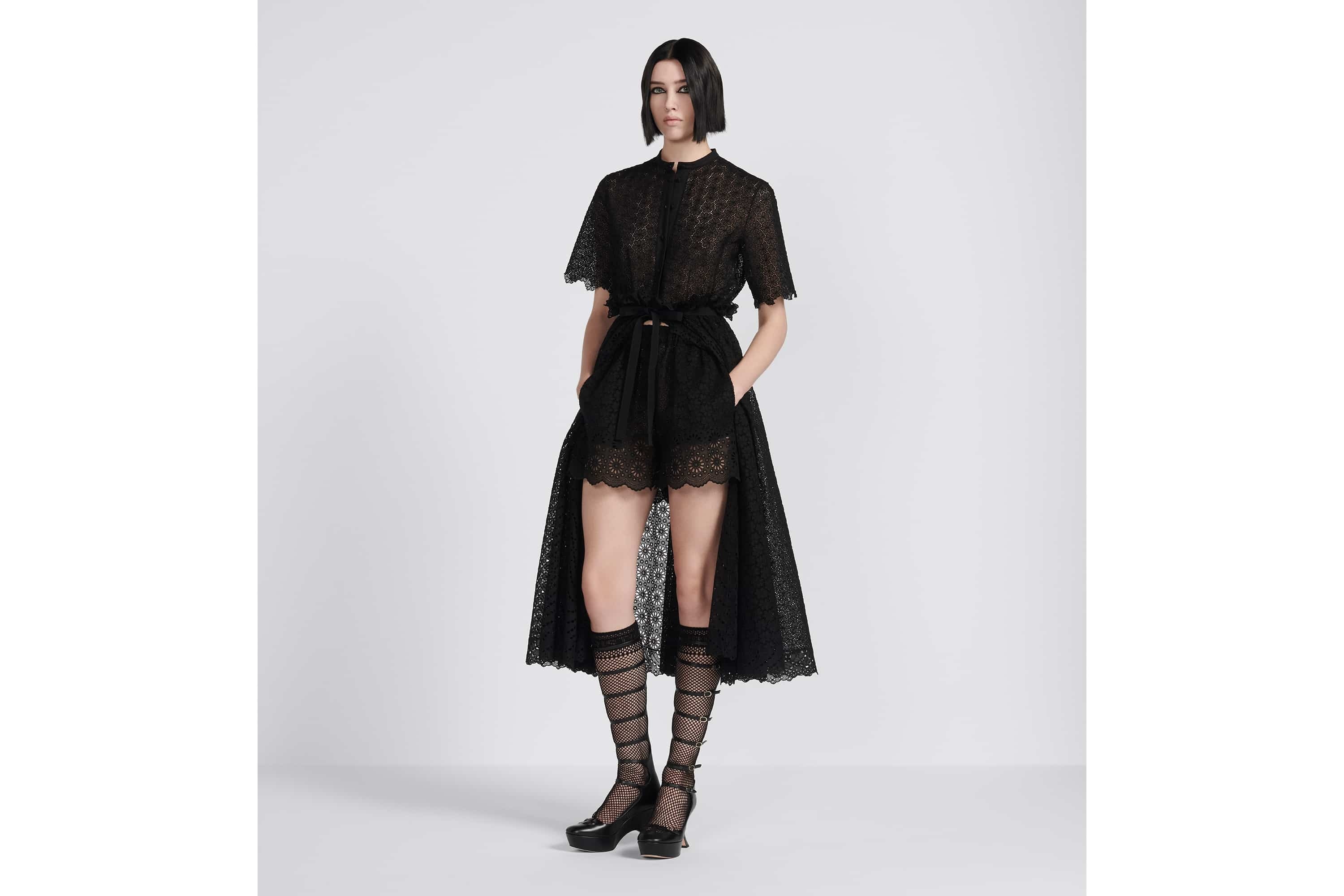 Mid-Length Open-Front Dress - 4