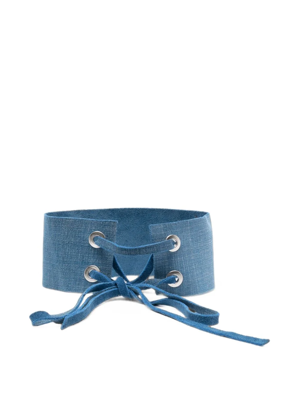 denim-effect choker necklace - 1