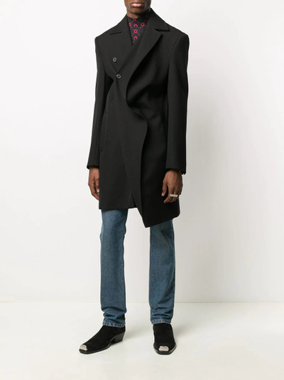 Y/Project off-centre button coat outlook