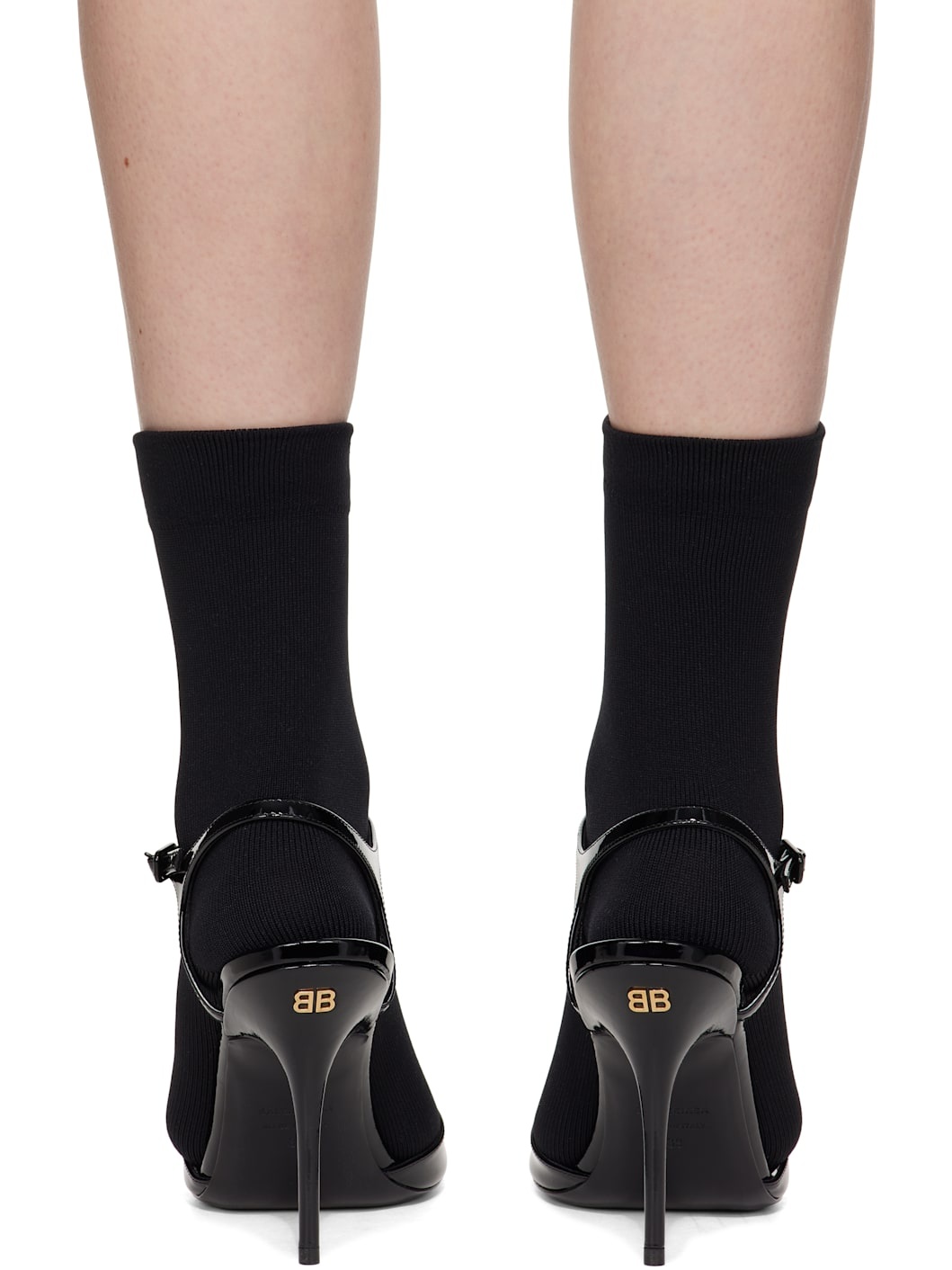 Black Avenue Sock 110 Heeled Sandals - 2