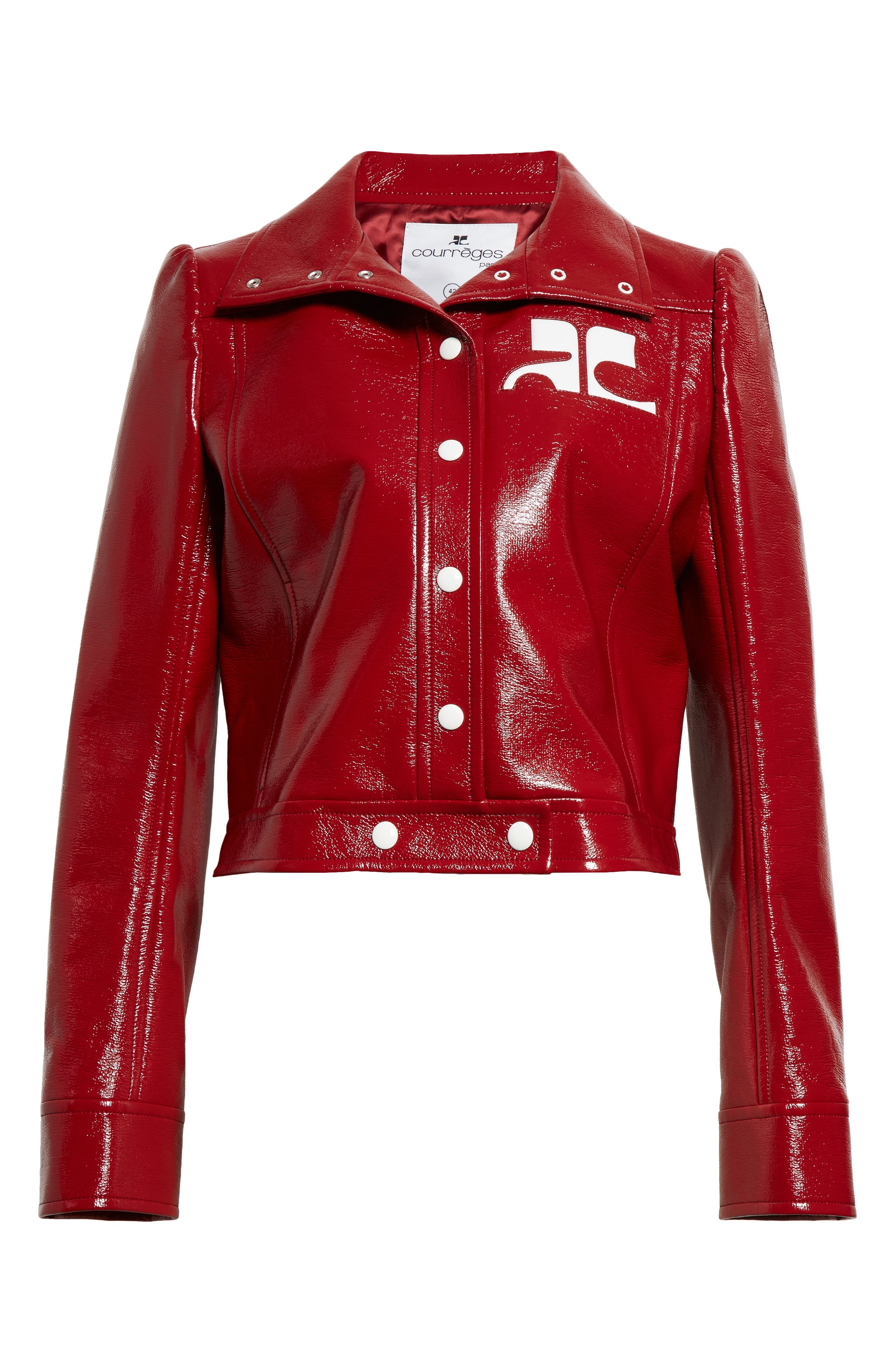 Courrèges Re-Edition Vinyl Jacket in Red at Nordstrom - 7
