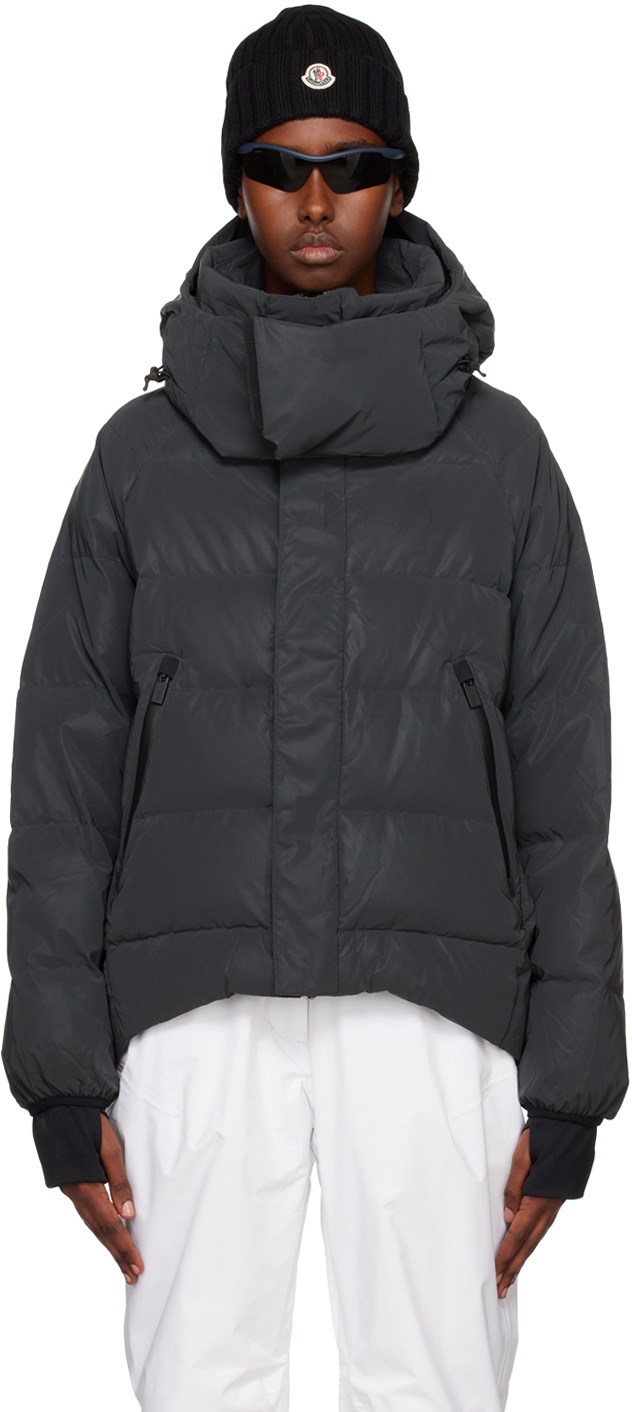 Black Reflective Down Jacket - 1