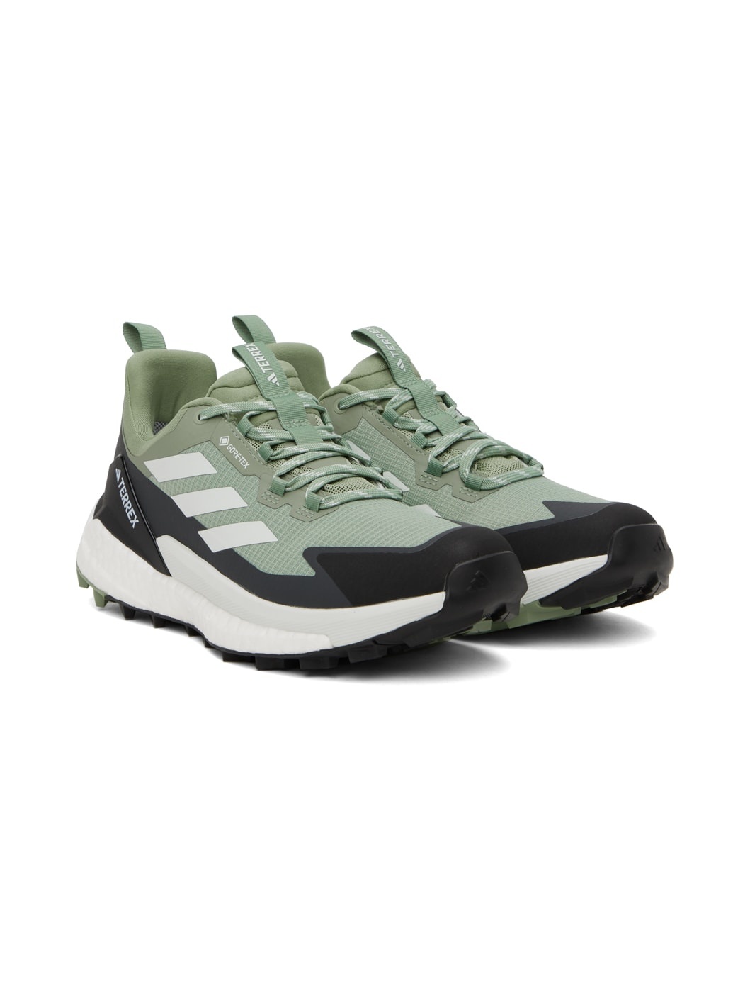 Green & Black Terrex Free Hiker 2 Sneakers - 4