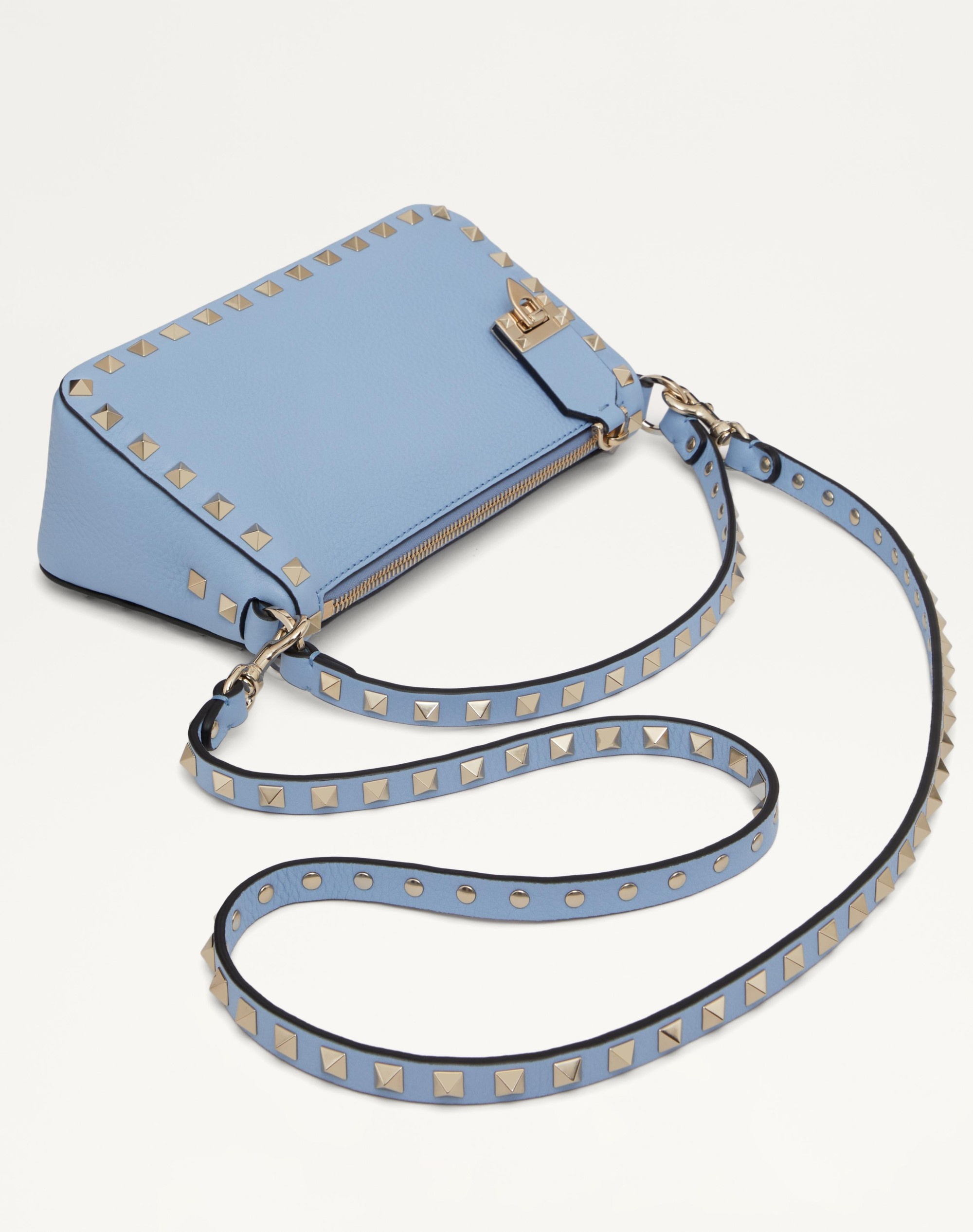 SMALL ROCKSTUD GRAINY CALFSKIN CROSSBODY BAG - 5