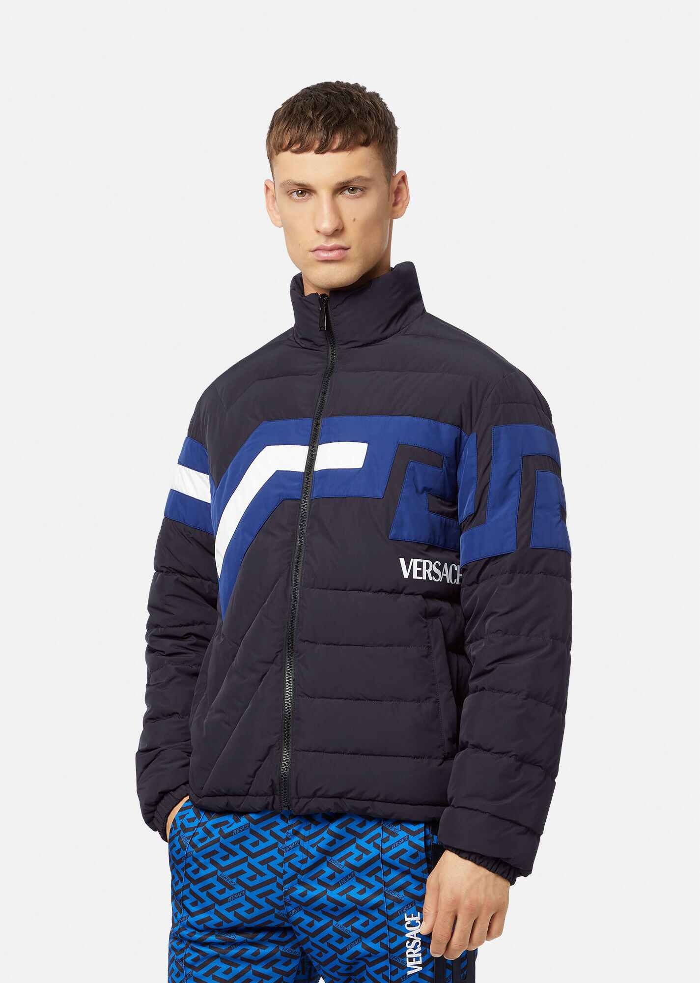 Greca Reversible Puffer Jacket - 2