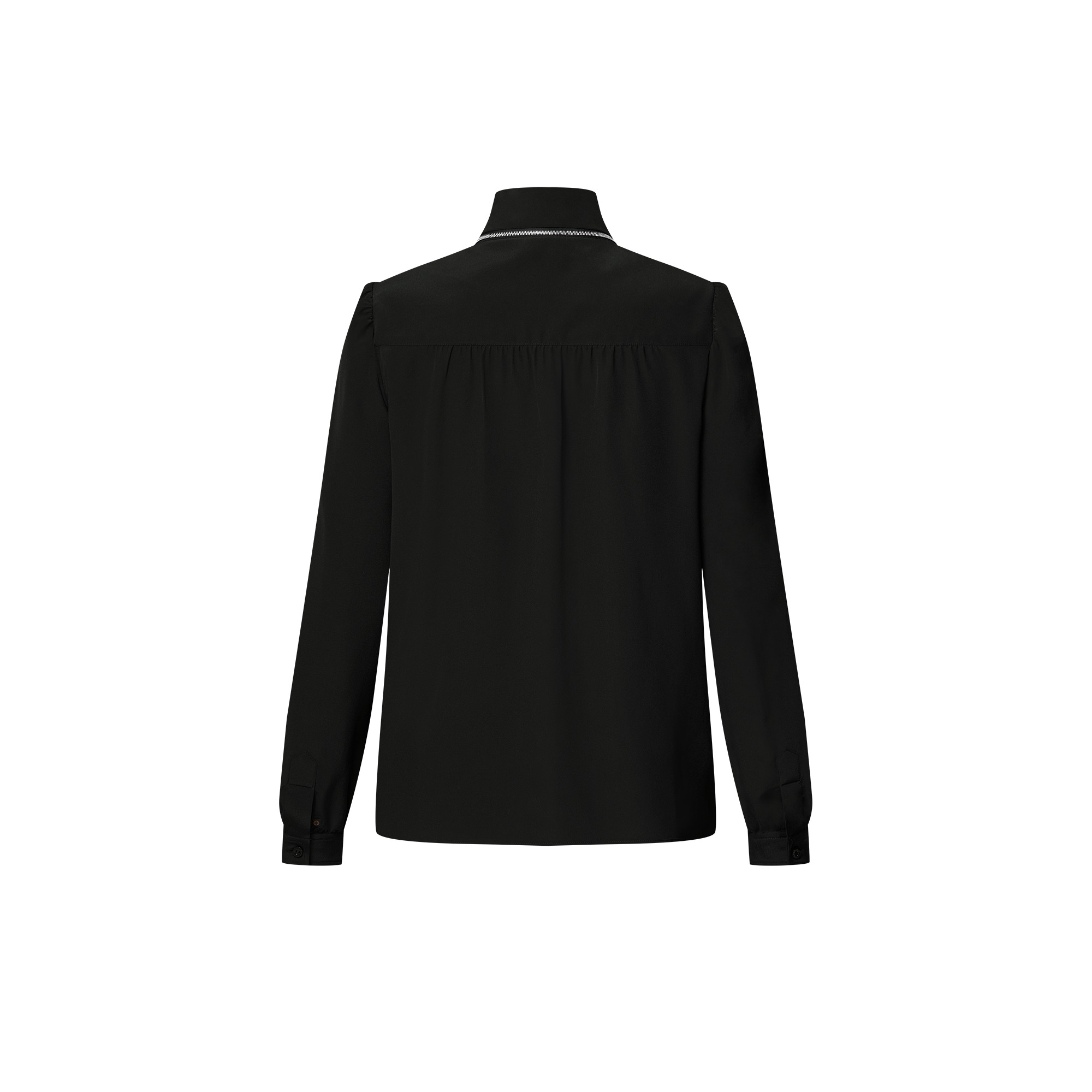 Monogram Accent Lavallière Blouse - 3