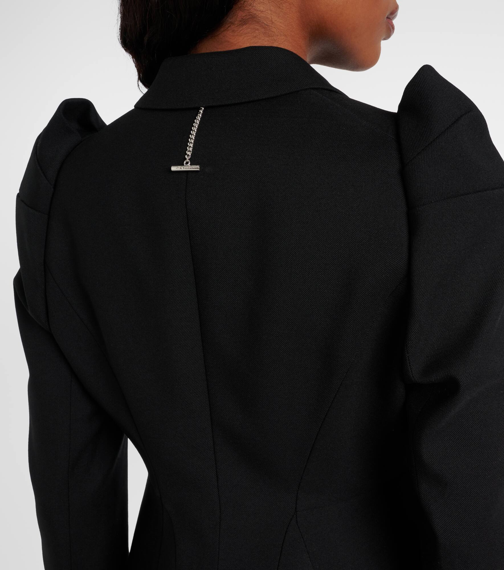 Wool puff-sleeve blazer - 5