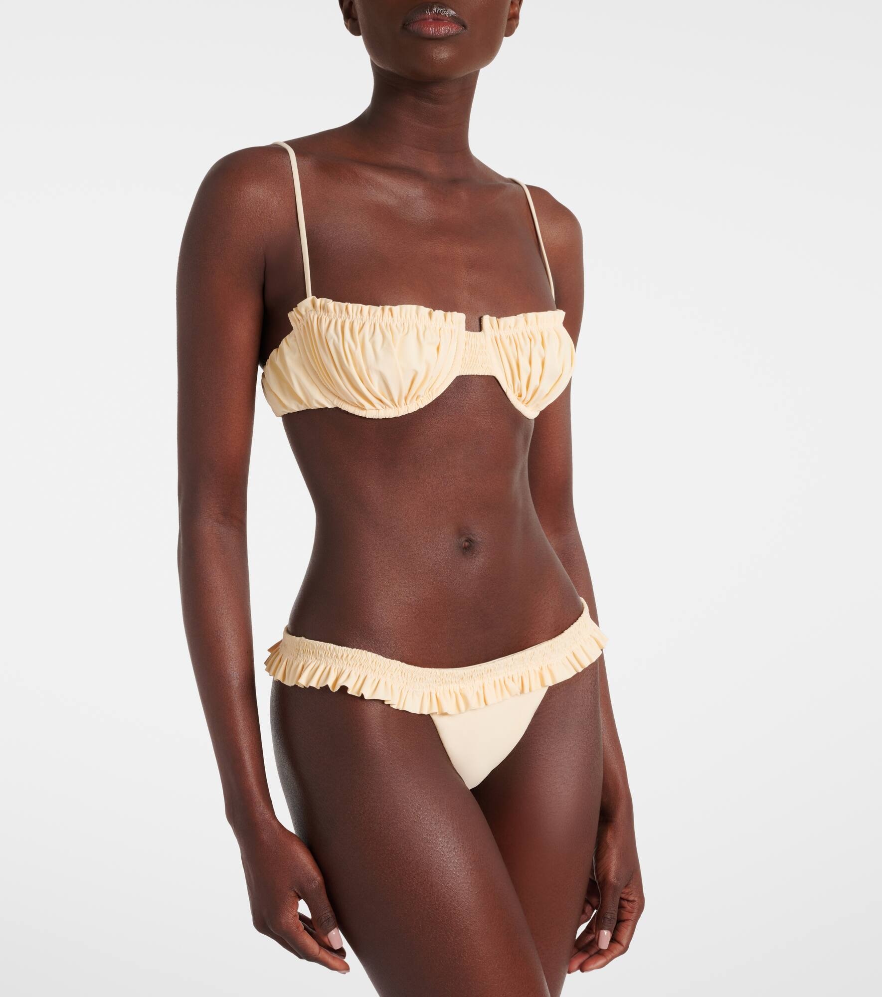 Esterel ruffled mid-rise bikini bottoms - 2