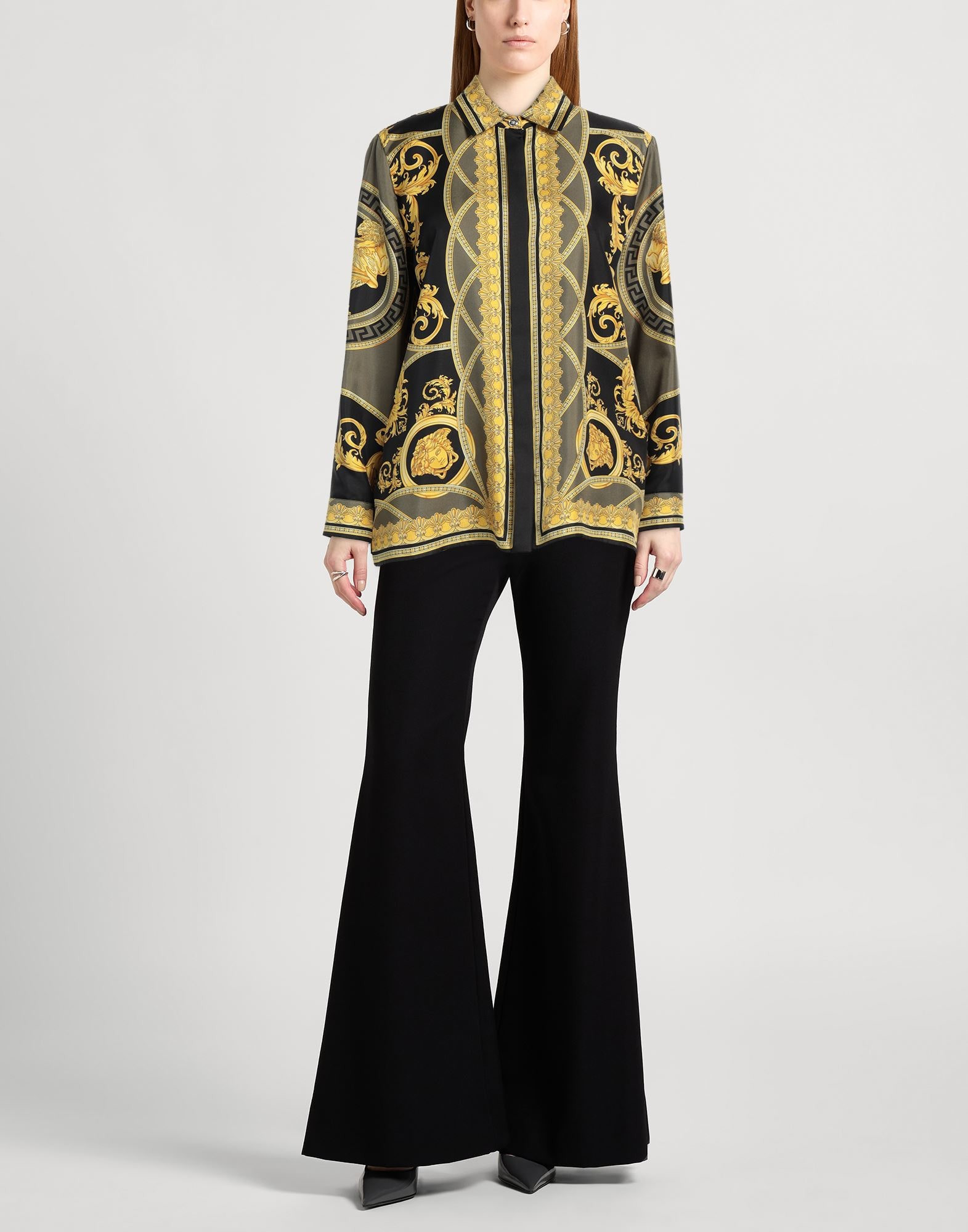 Black Women's Patterned Shirts & Blouses - 2