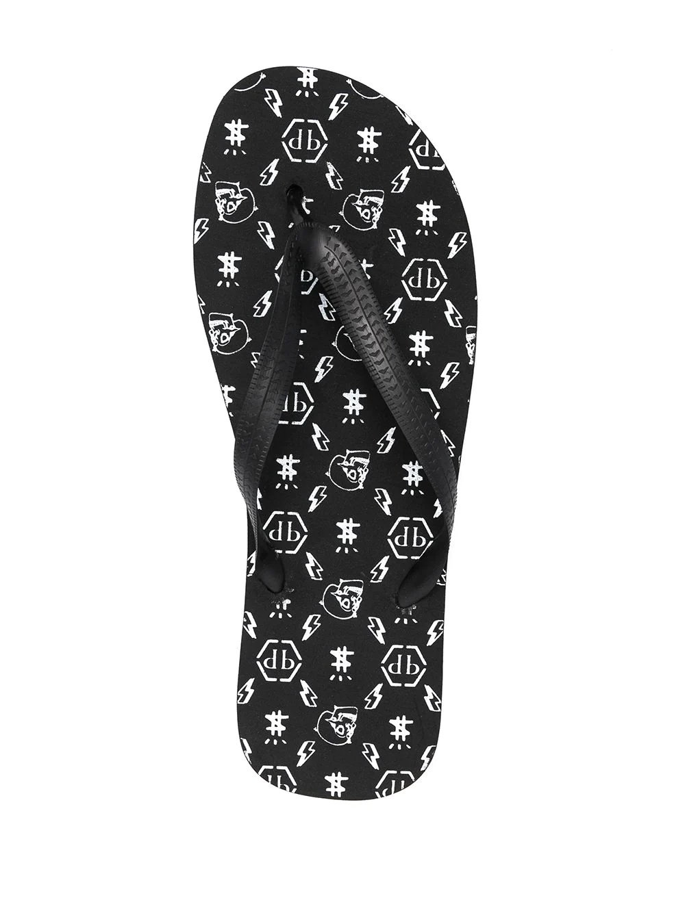 logo-print flip flops - 4