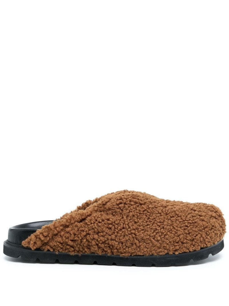 faux-fur 슬립 온 loafers 1