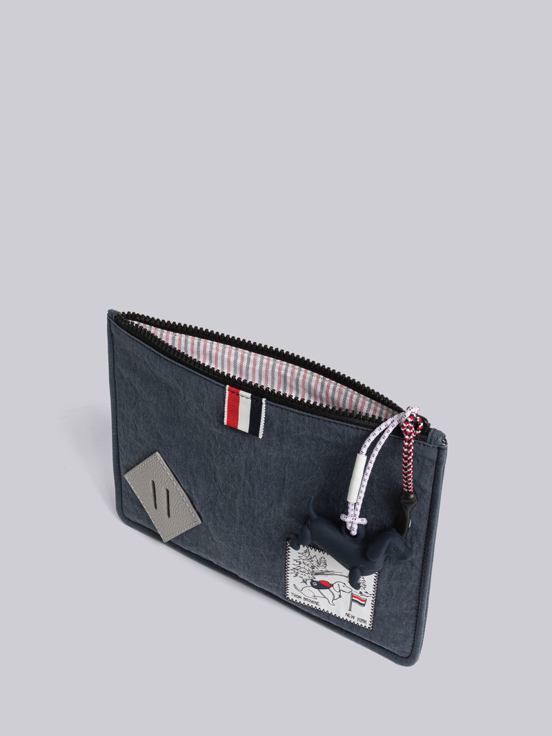 WASHED NYLON UNCONSTRUCTED POUCH 3