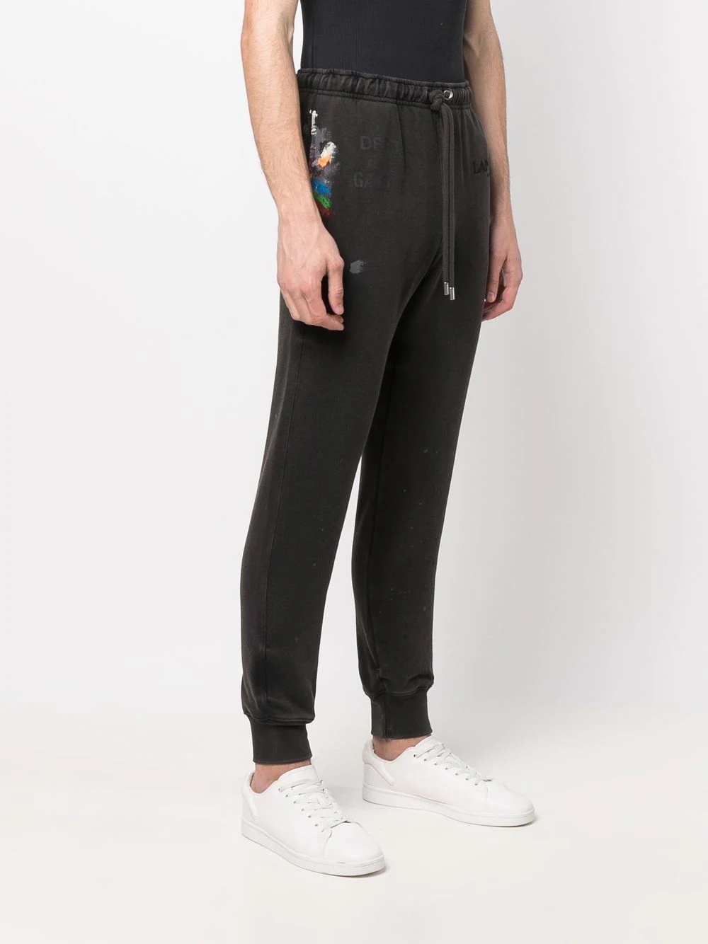 embroidered-logo drawstring track pants - 4