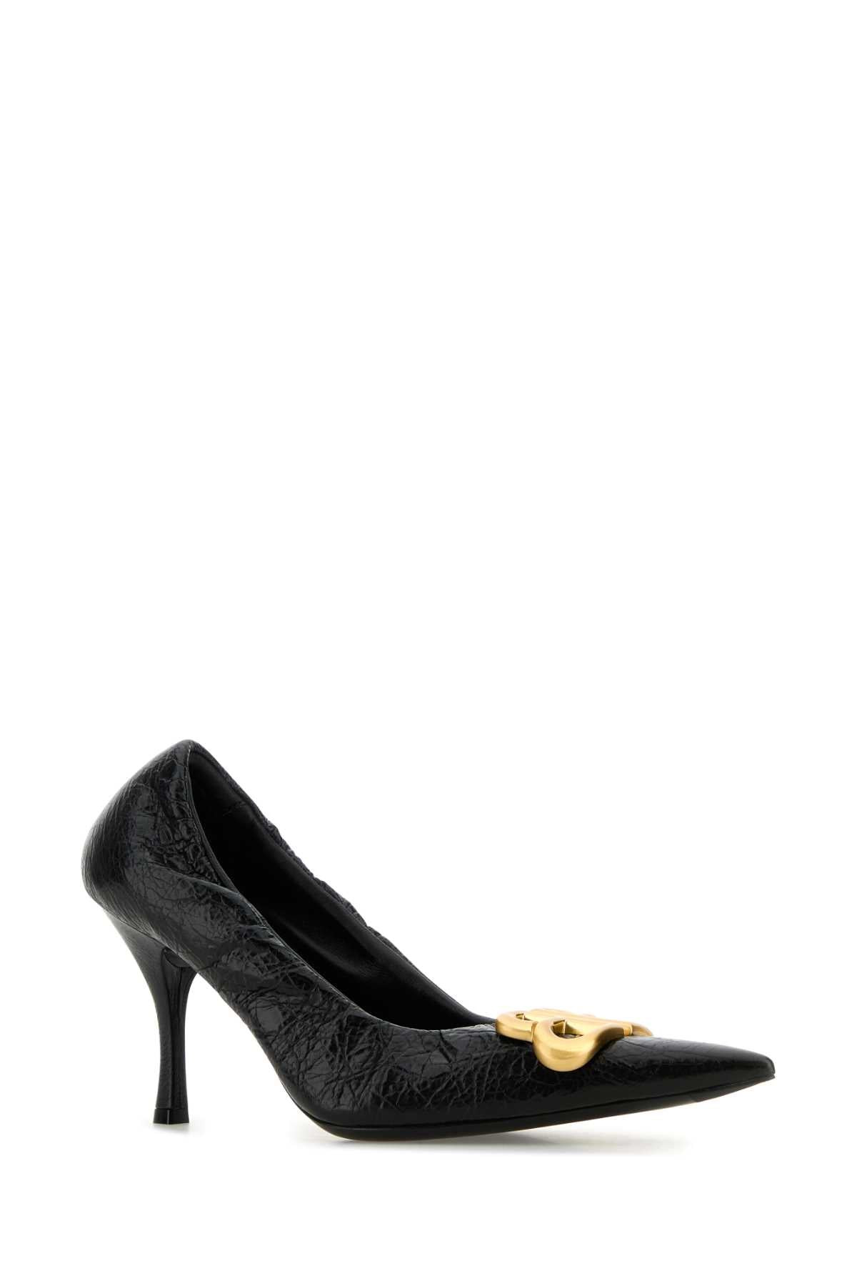 Balenciaga Women Black Leather Monaco Pumps - 2