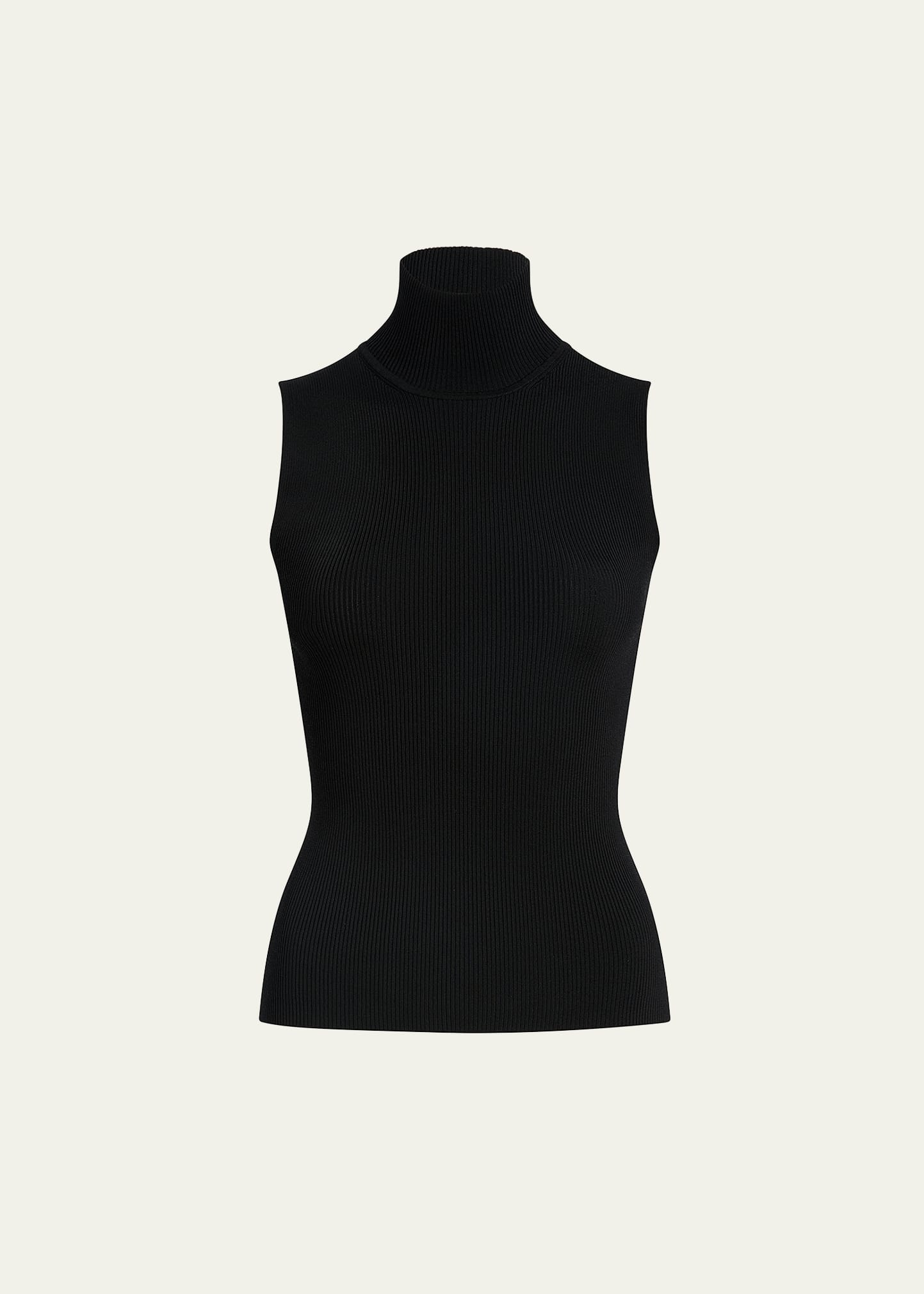 Benita Turtleneck Rib Tank Top - 1