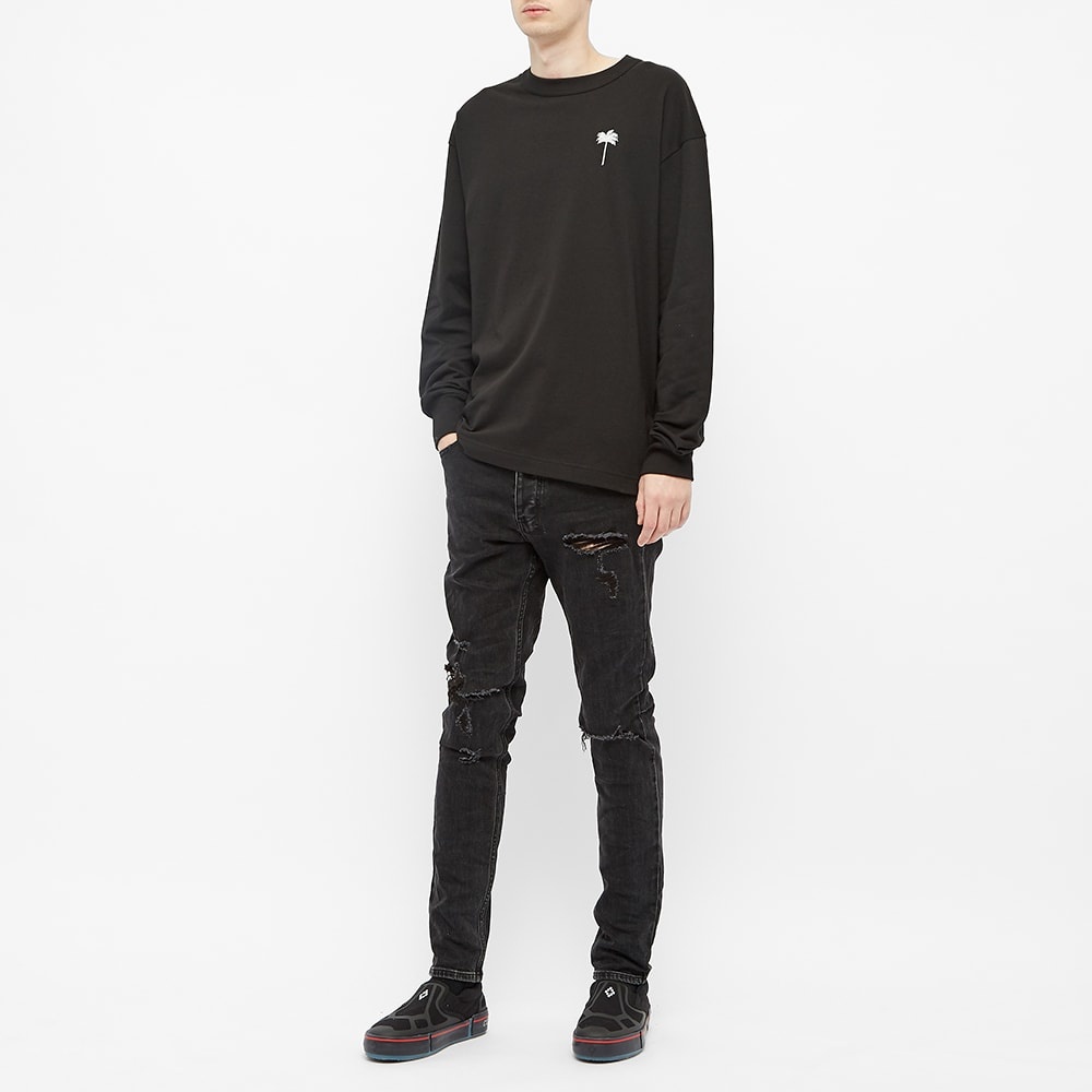 Palm by Palm Angels Long Sleeve Big Palm Back Print Tee - 6