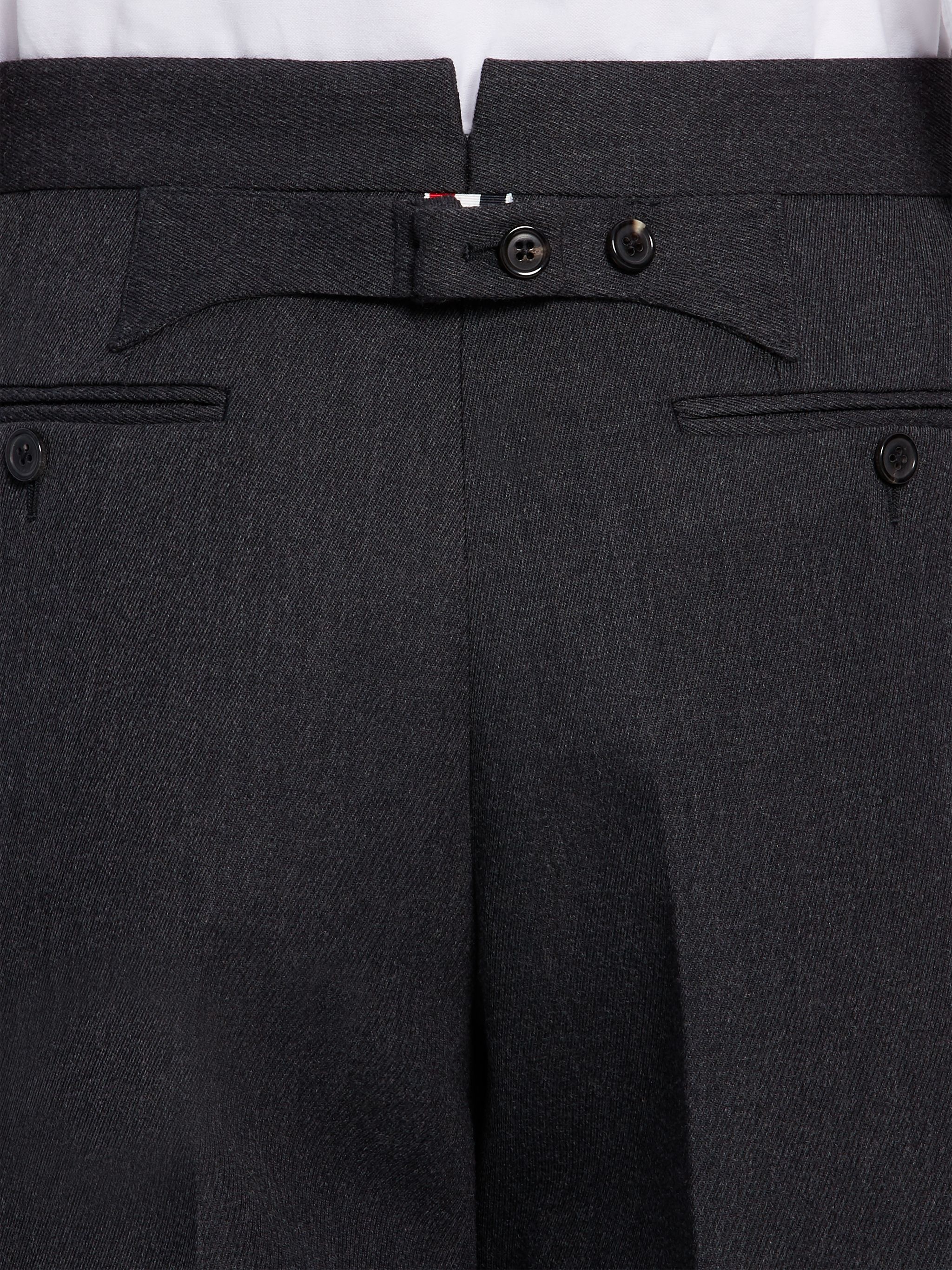 Dark Grey Wool Cavalry Twill Classic Suit - 5