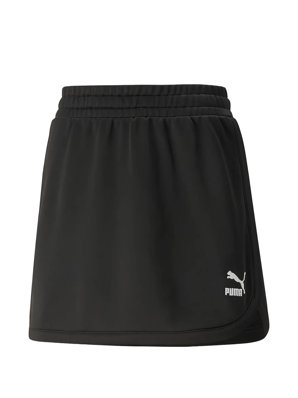logo-print elasticated skirt - 1