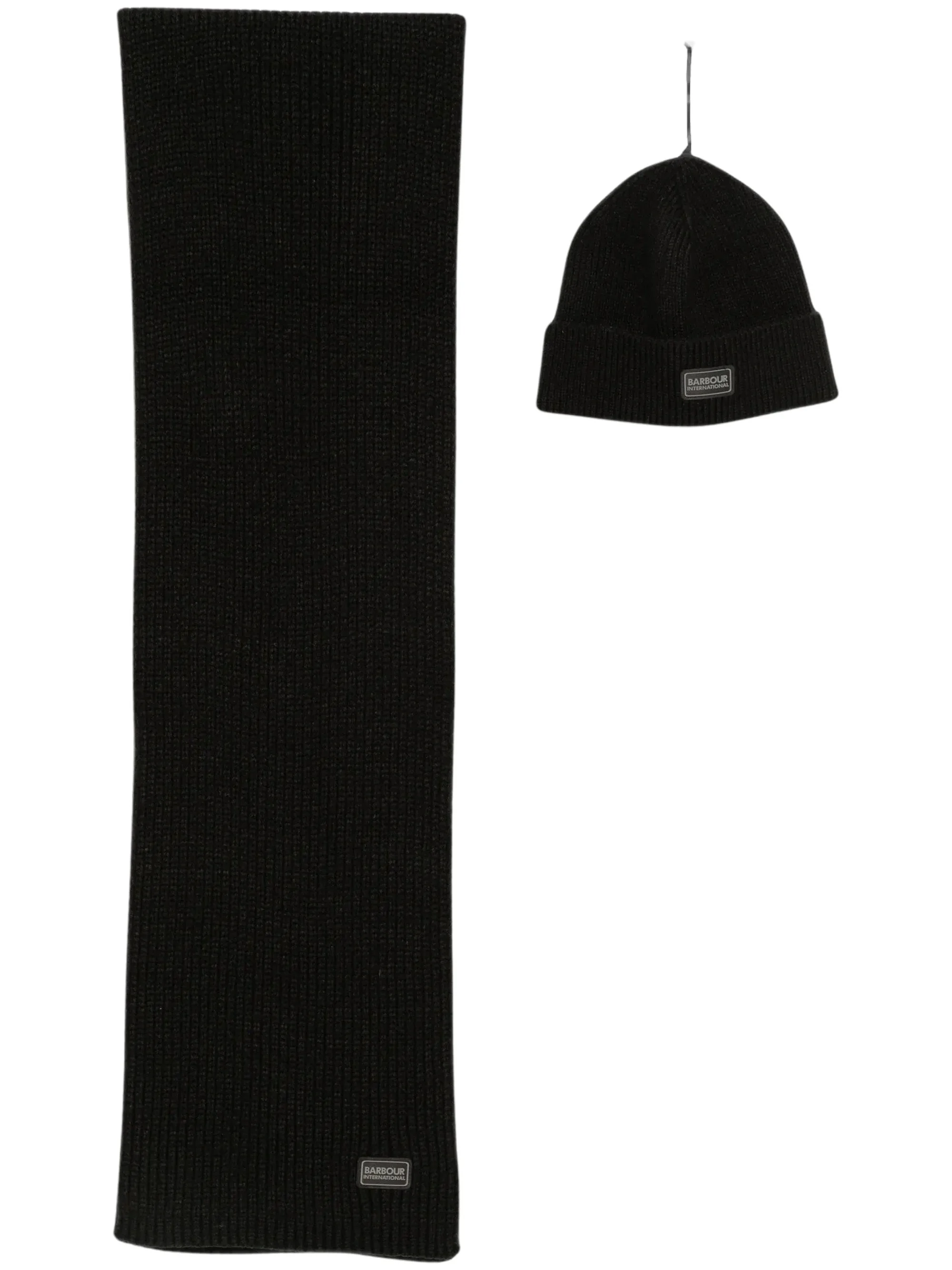 Sweeper Legacy logo-patch scarf and beanie hat set - 1