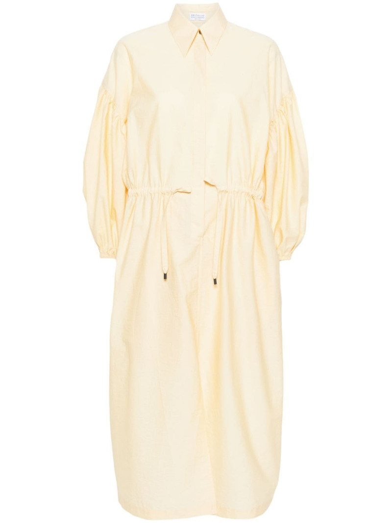 balloon-sleeve shirt maxi dress 1