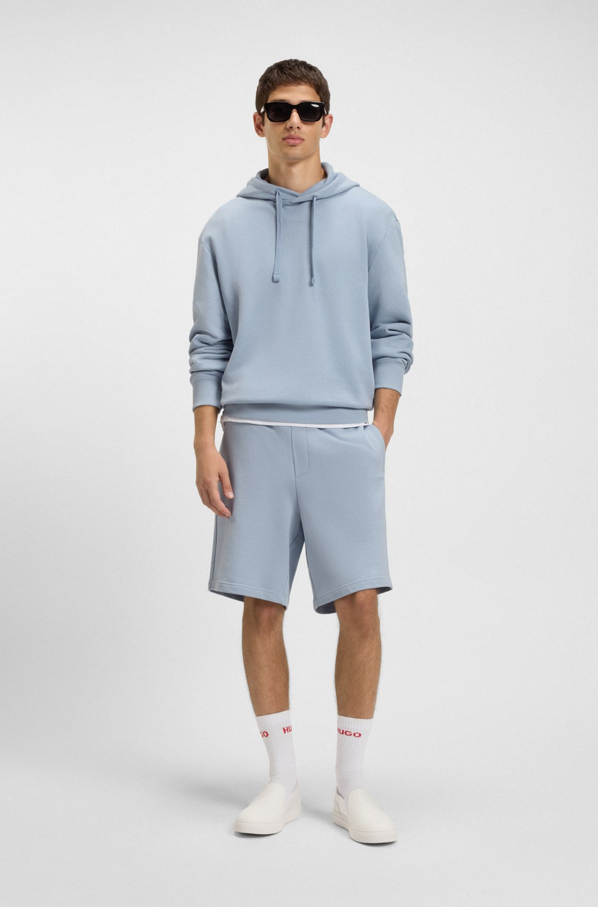 COTTON-TERRY RELAXED-FIT HOODIE WITH LOGO PRINT - 4