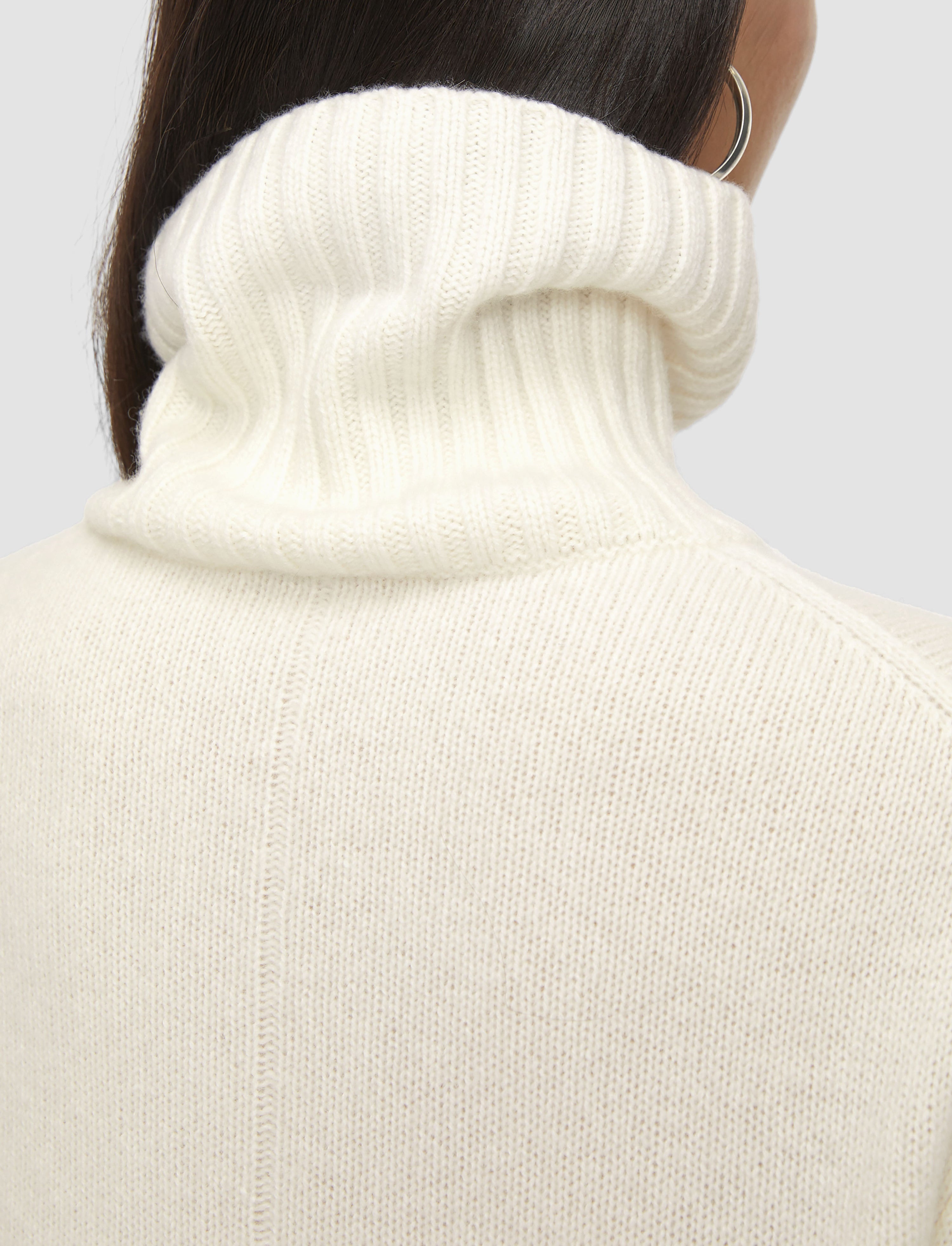 Open Cashmere High Neck Jumper - 7