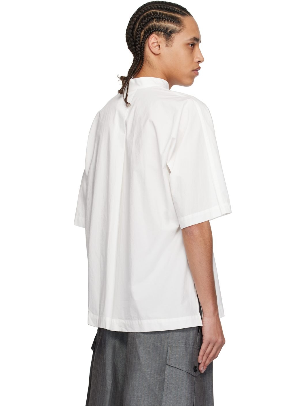 White Streamline Shirt - 3