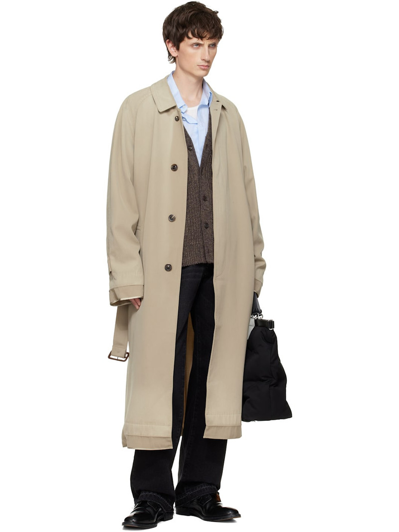 Maison Margiela Beige Belted Trench Coat outlook