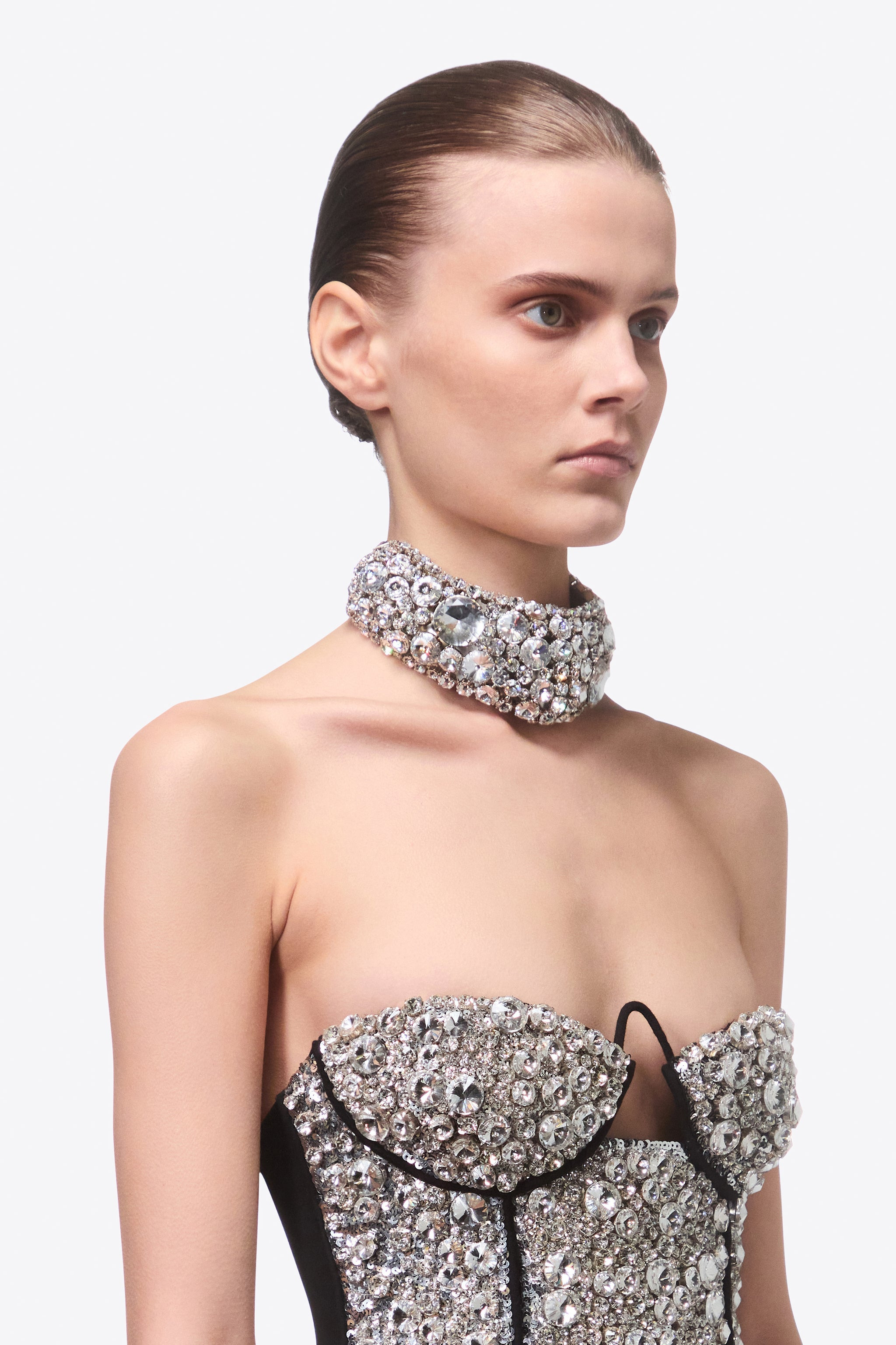 CRYSTAL BONE CHOKER - 4
