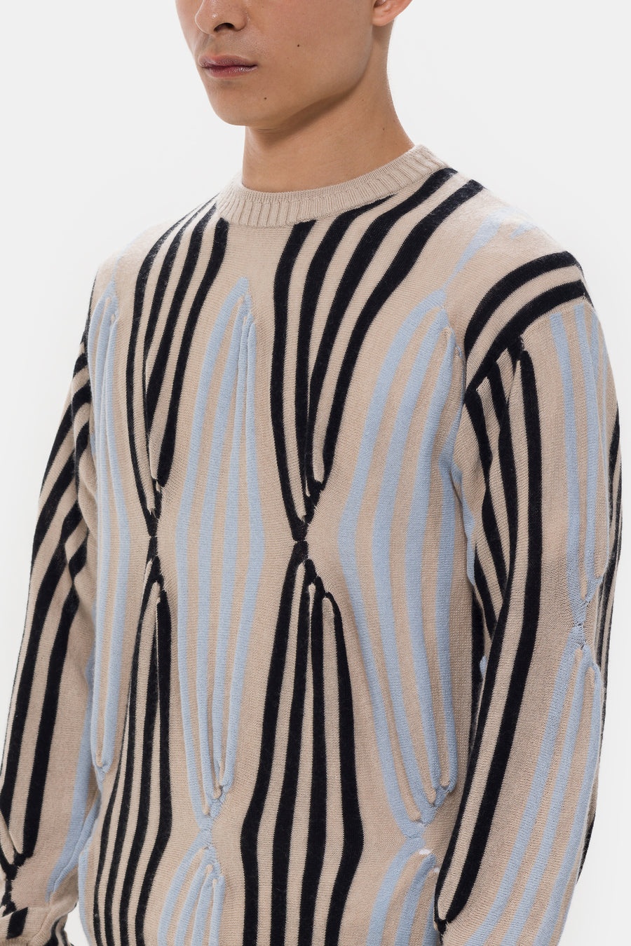 Solix Jumper in Beige/Black/Light Blue - 4