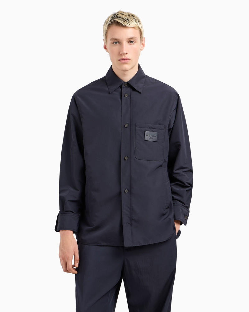 EMPORIO ARMANI NYLON SHIRT JACKET WITH PATCH POCKET AND LOGO PATCH outlook