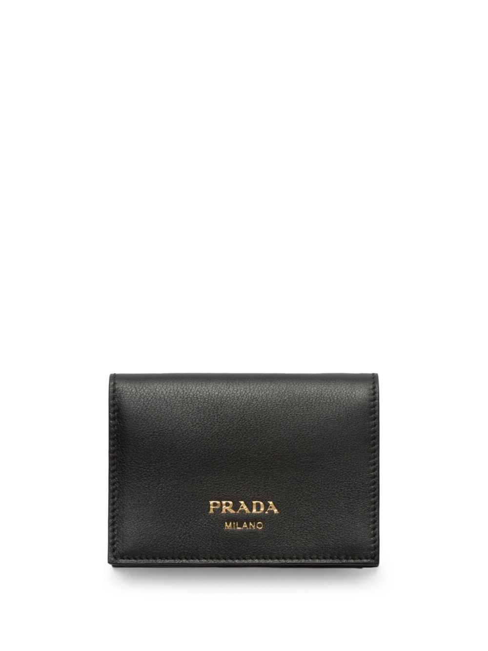 embossed-logo small leather wallet - 1