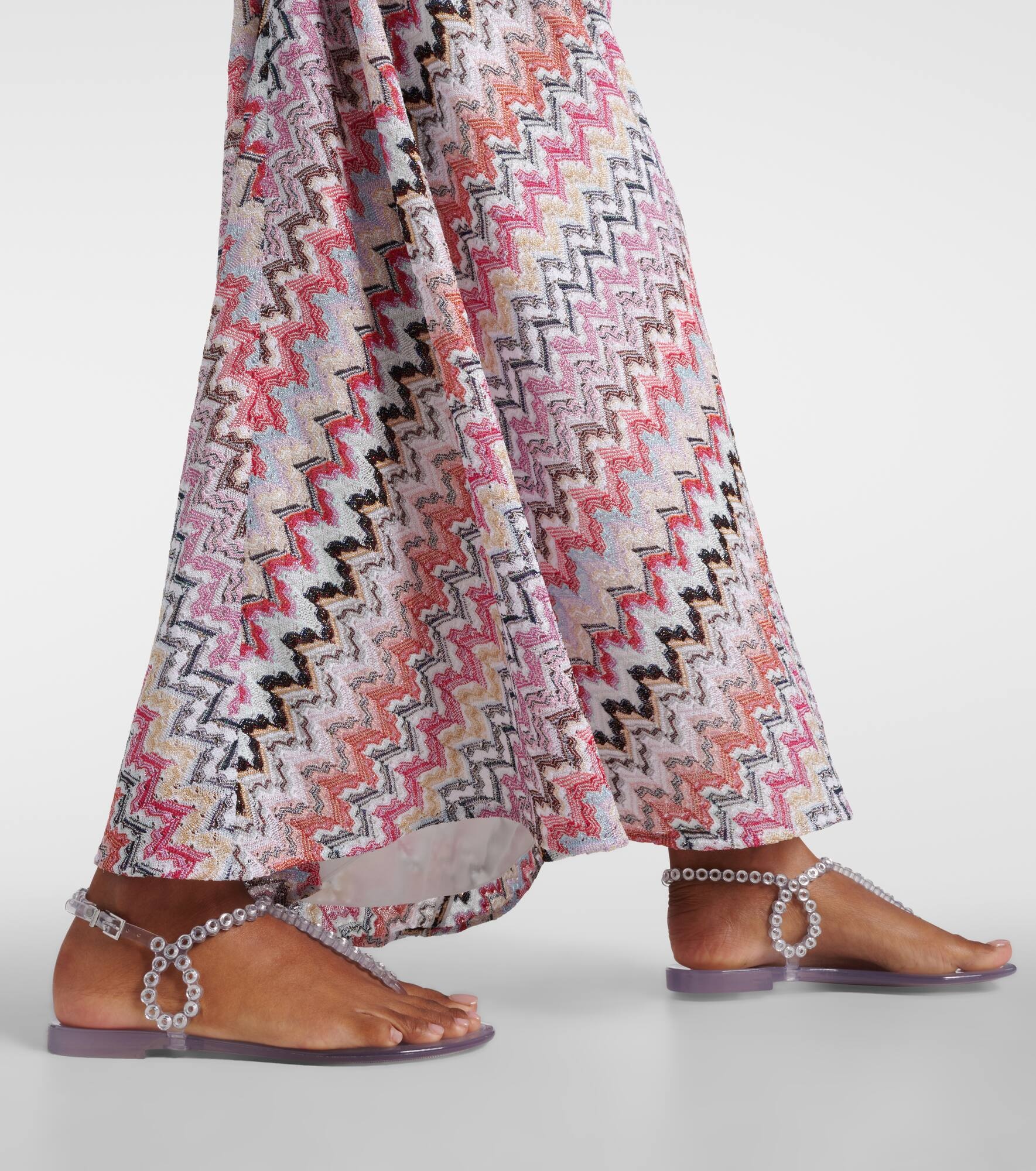 Almost Bare embellished PVC sandals - 4