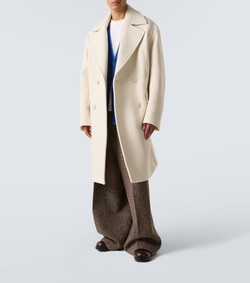 Dries Van Noten Double-breasted wool and cotton coat outlook