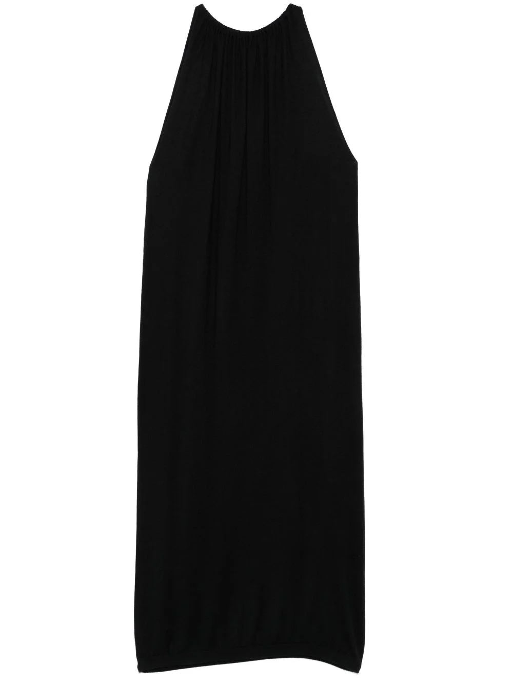 draped midi dress - 1