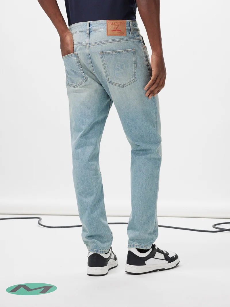 Straight fit washed jeans - 4