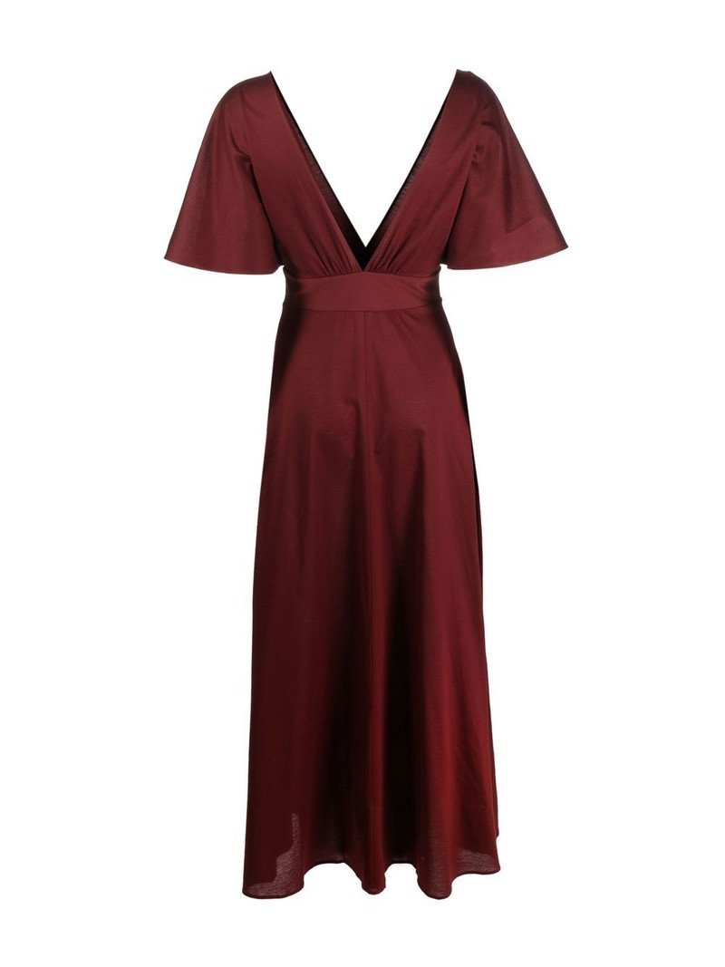 ERES Aurore gathered-detail V-neck dress outlook
