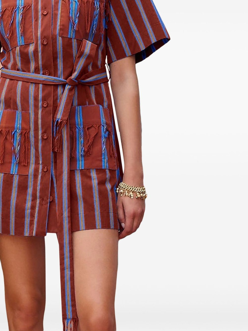 ALÉMAIS Noura striped-fringe mini dress outlook
