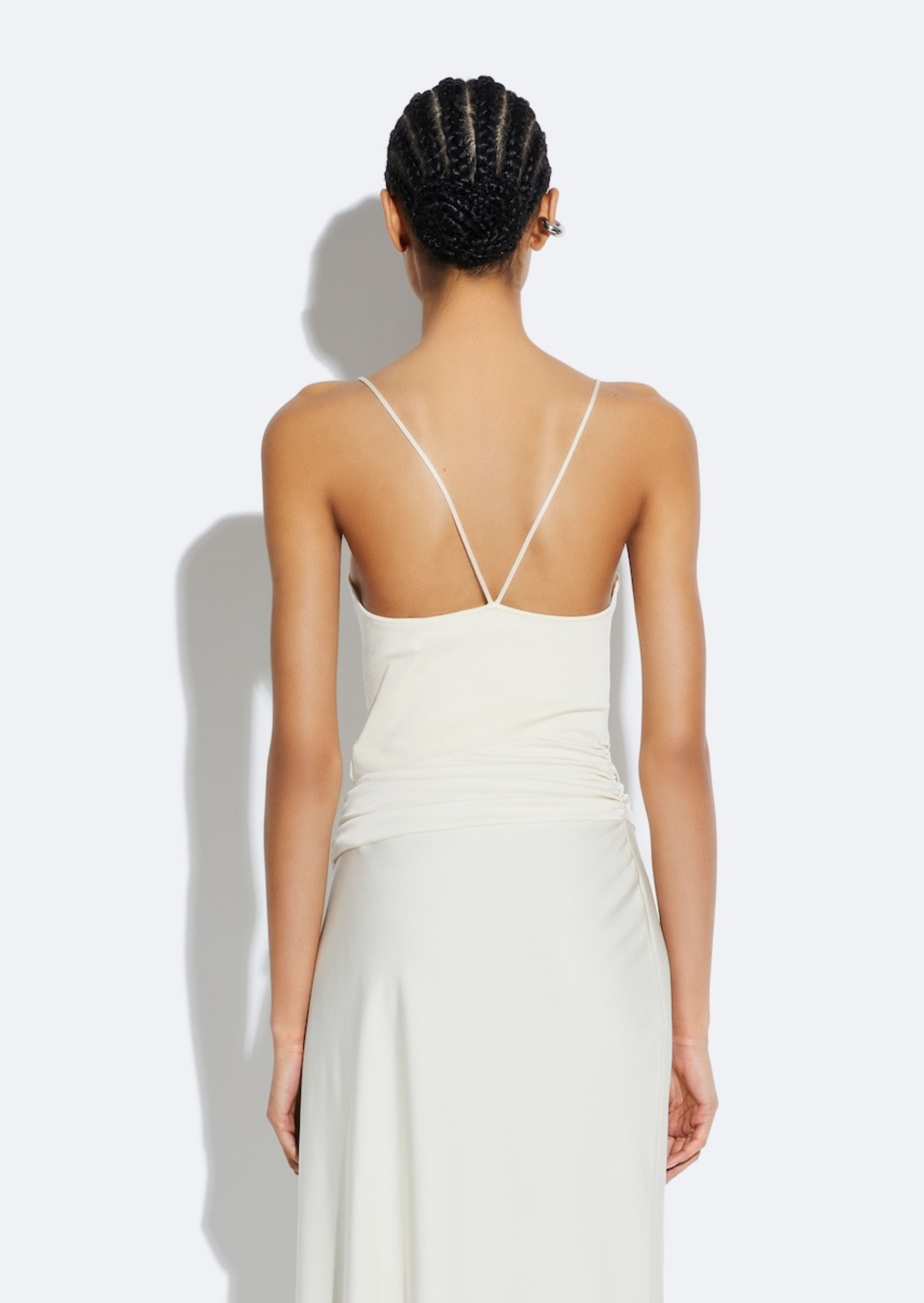 Shiny Viscose Slit Bodysuit - 3